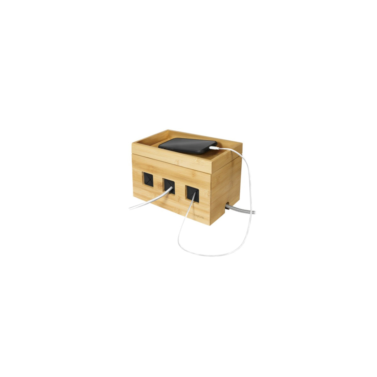 LogiLink Kabelbox bambus braun KAB0076, Bild 5