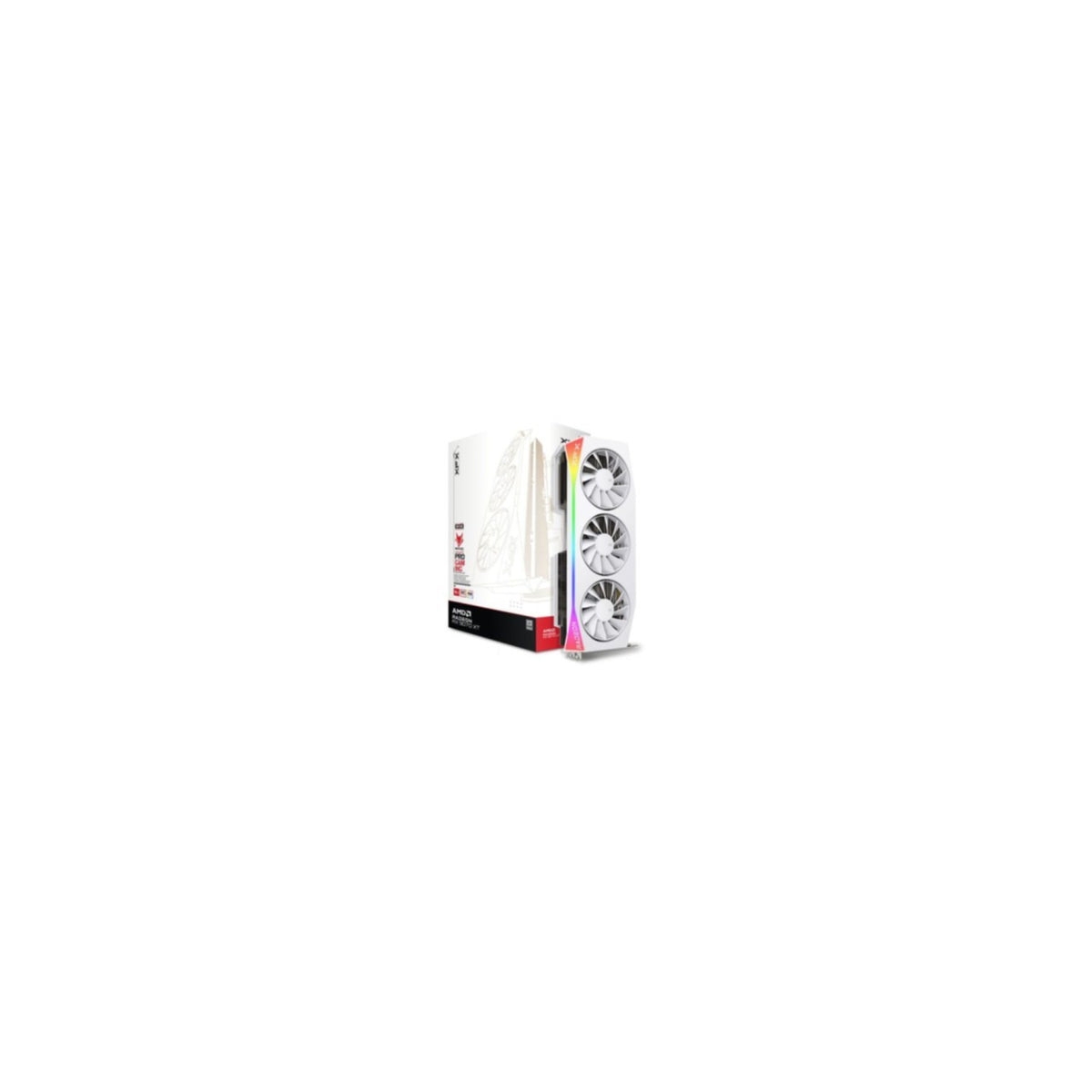 VGA XFX Radeon RX 9070 XT 16GB Mercury White Gaming RGB, Bild 5