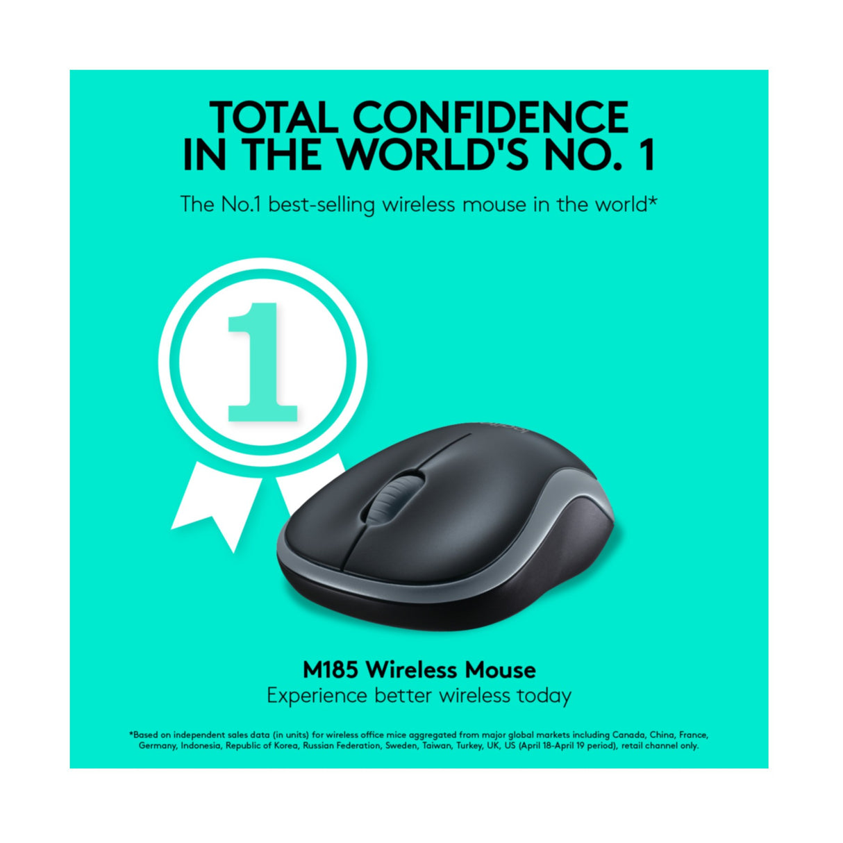 Mouse Logitech M185 Wireless grey (910-002238)
