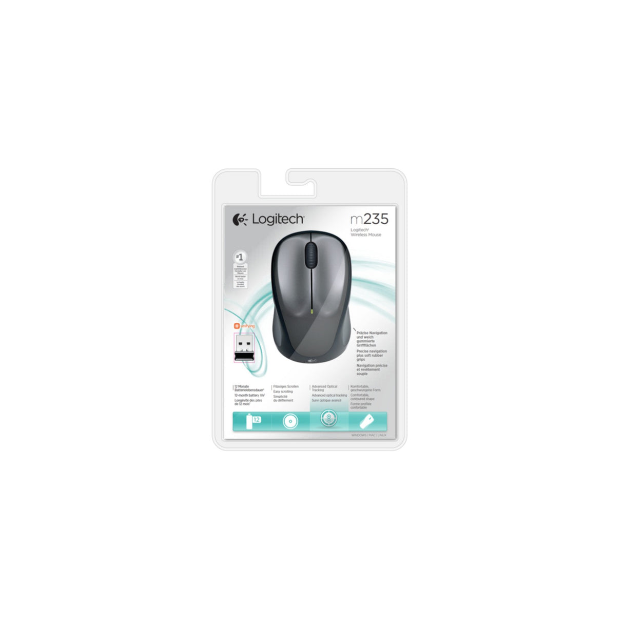 Mouse Logitech M235 Wireless silver (910-002201)