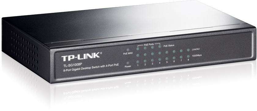 TP-Link Switcher Gigabit 8-port 10/100/1000M TL-SG1008P