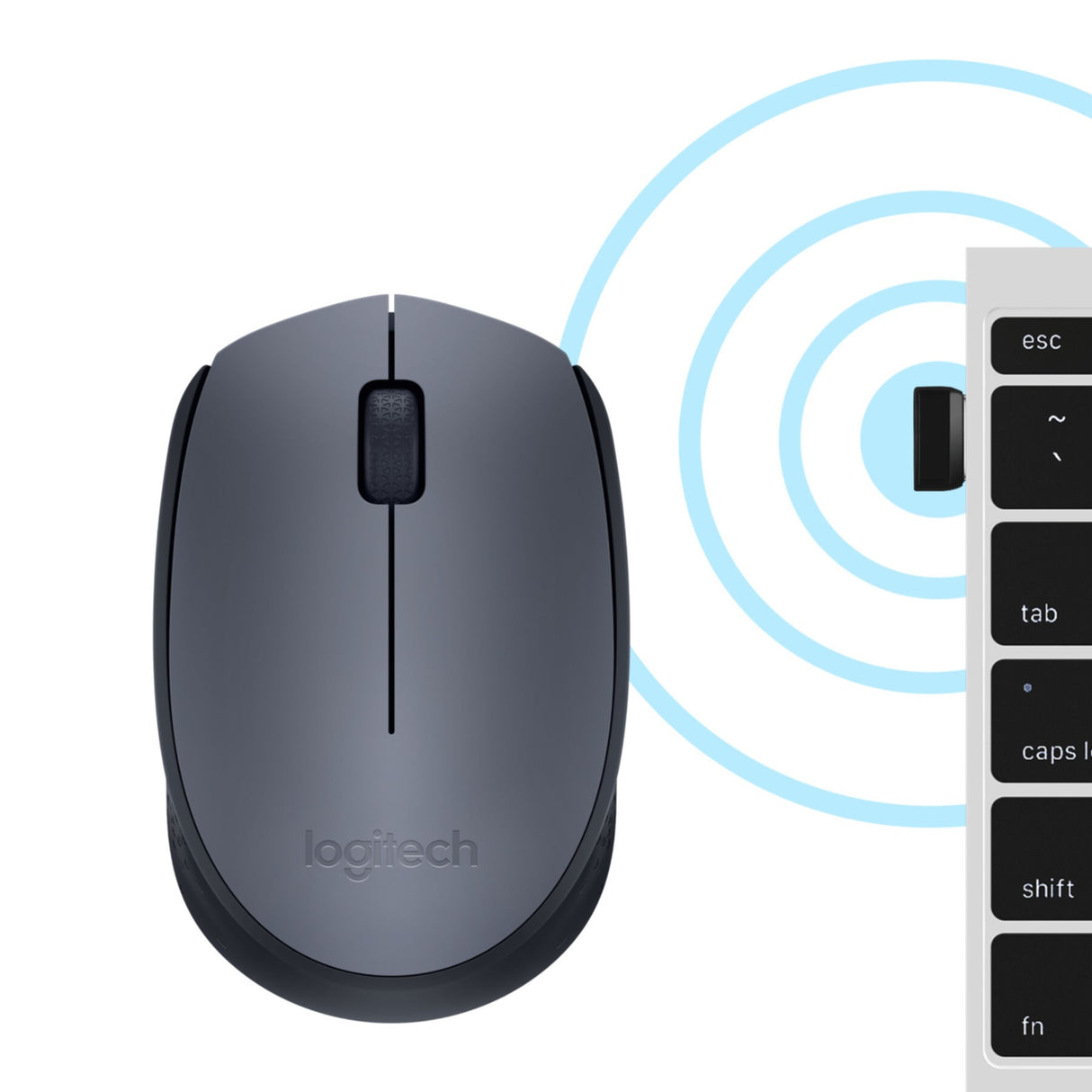 Mouse Logitech M170 Wireless grey (910-004642)