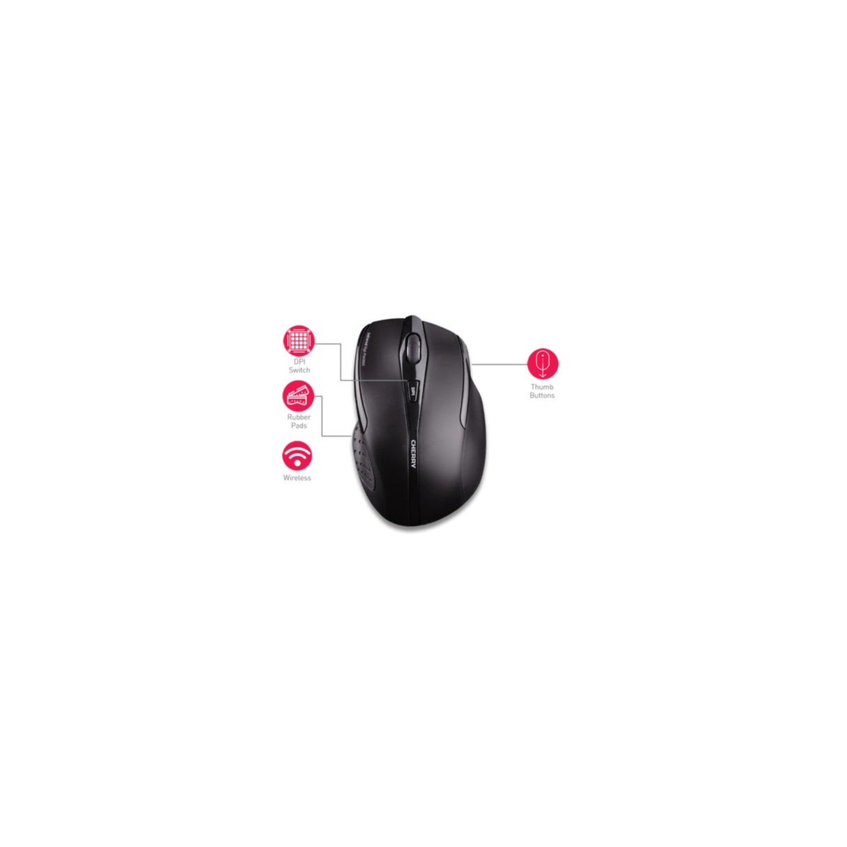 Mouse Cherry MW3000 wireless black (JW-T0100)