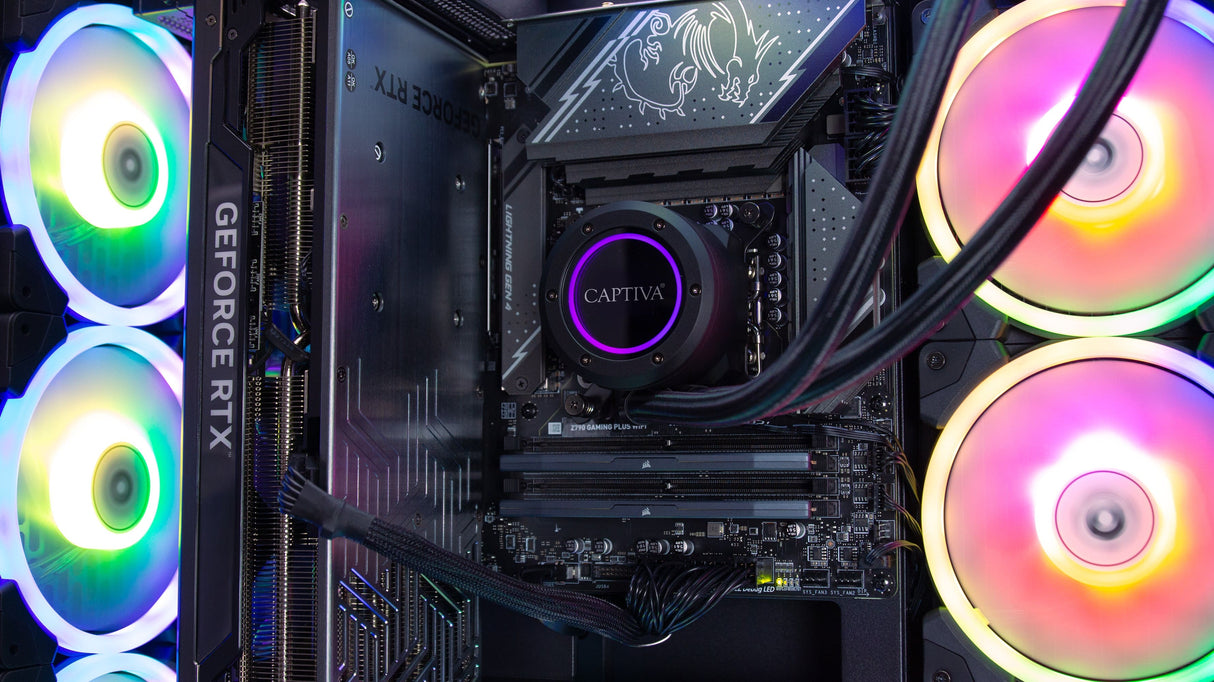 Captiva PC Highend Gaming R99-714 (Ryzen 7 9800X3D/RX9070 XT 16GB GDDR6/SSD 2TB/64GB/WLAN/Windows 11 Home 64-bit)