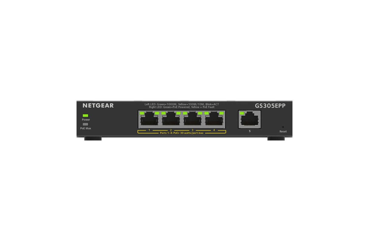 NETGEAR Plus Switch 5-port 10/100/1000 GS305EPP-100PES