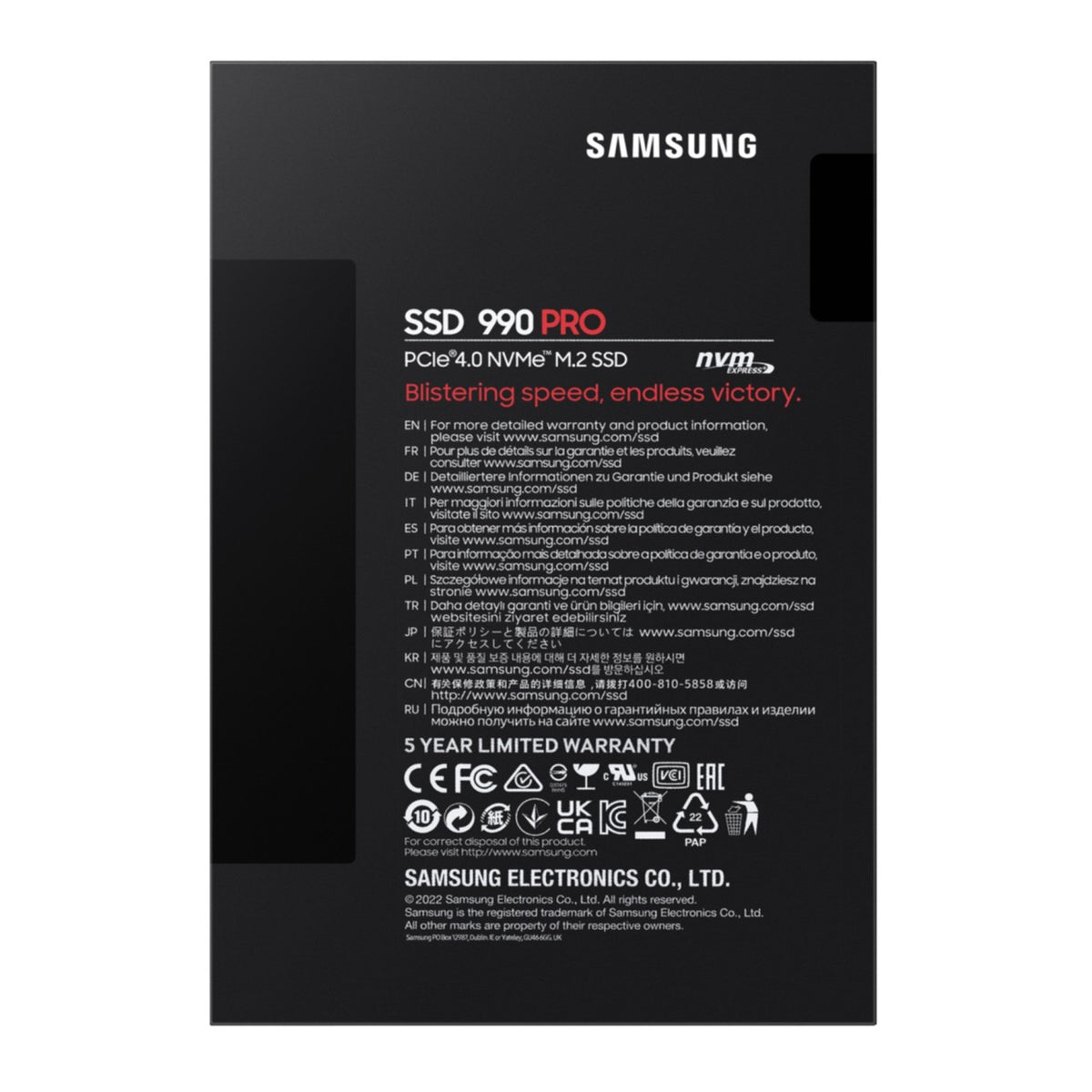 SSD Samsung 990 Pro M.2 1TB NVMe MZ-V9P1T0BW PCIe 4.0 x4, Bild 7