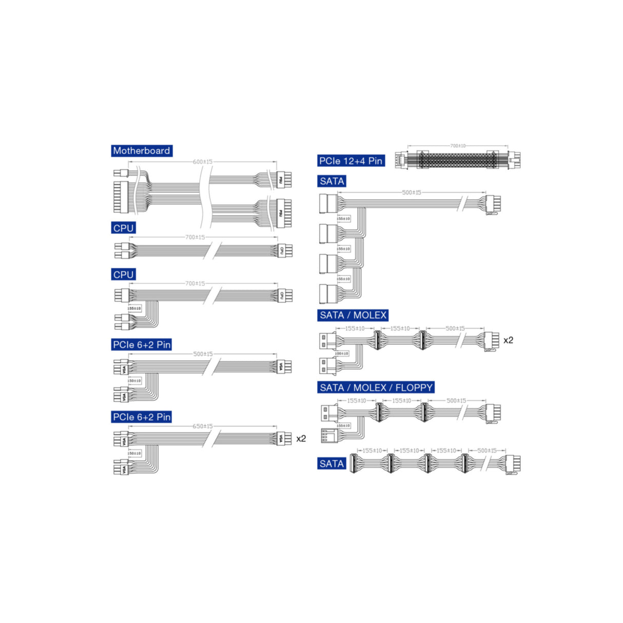PC- Netzteil Fortron Hydro PTM PRO ATX3.0 1200W 80+Platinum