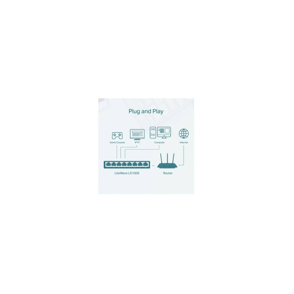 TP-Link LiteWave Switch 8-port 10/100 LS1008, Bild 4