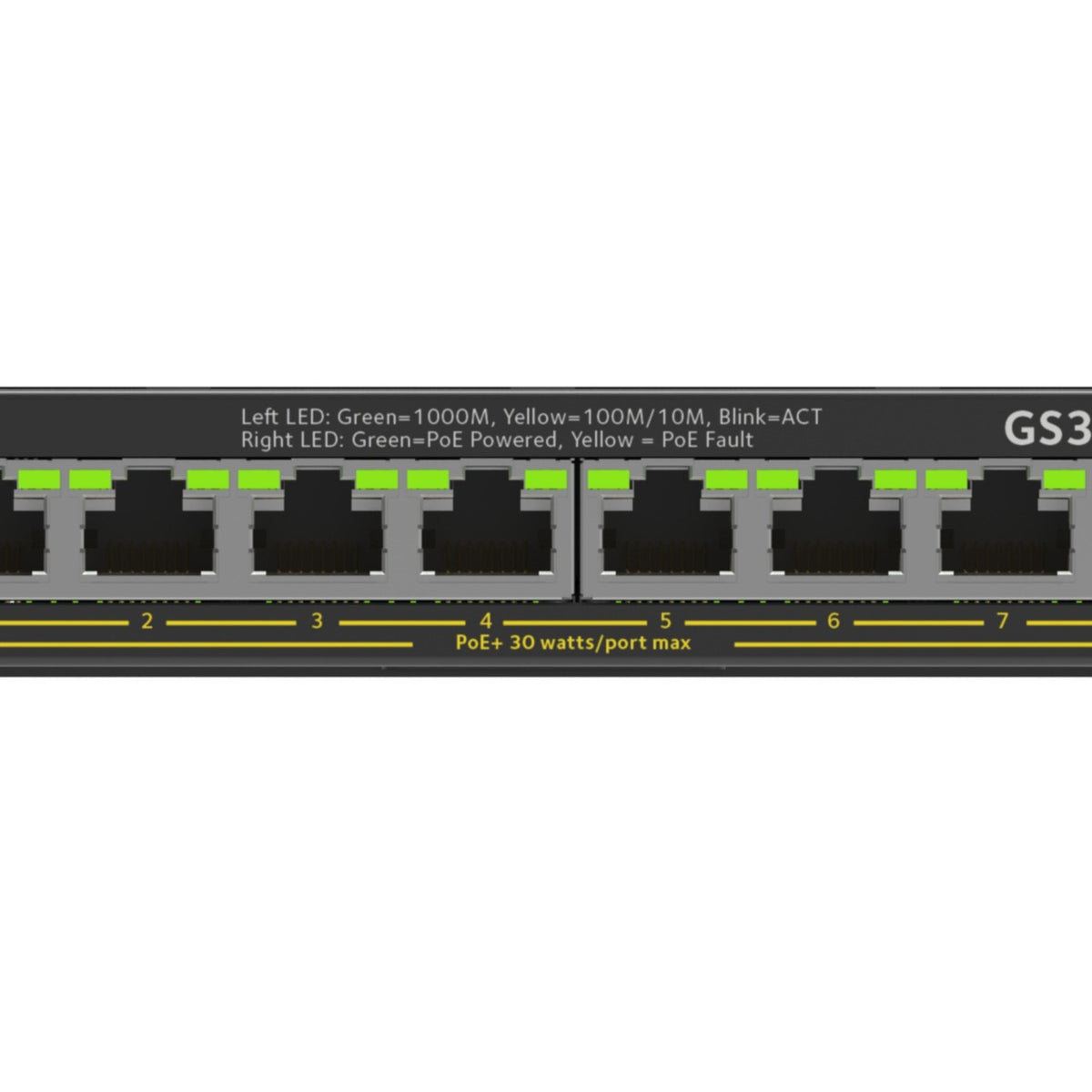 NETGEAR Plus Switch 8-port 10/100/1000 GS308EPP-100PES, Bild 2