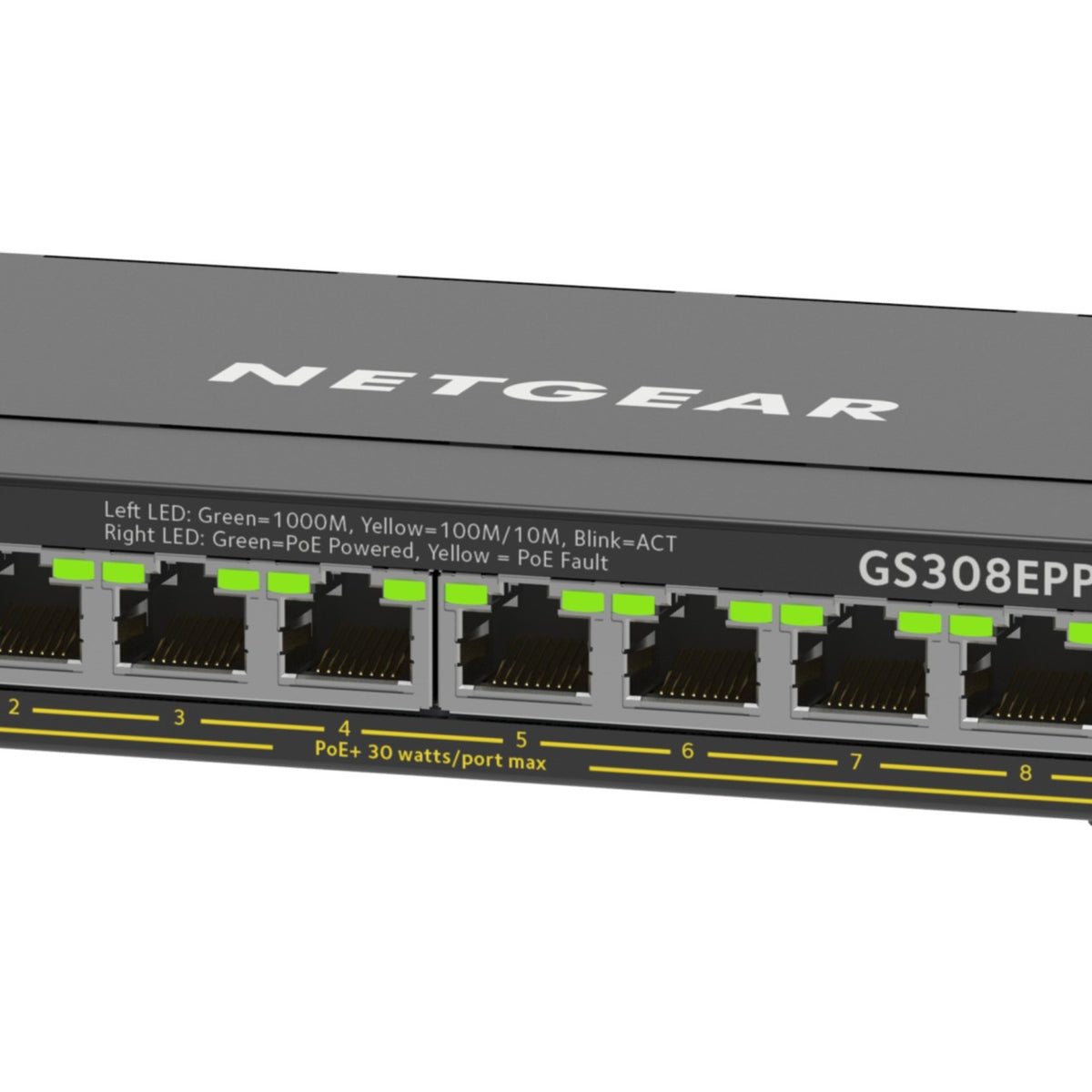 NETGEAR Plus Switch 8-port 10/100/1000 GS308EPP-100PES, Bild 3