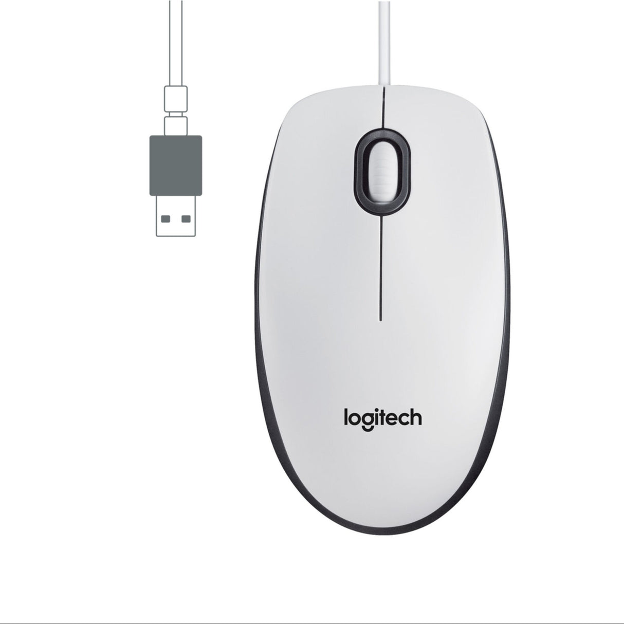 Mouse Logitech M100 white (910-006764)