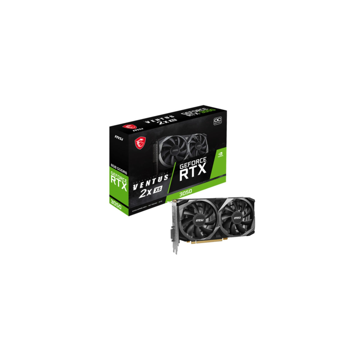 VGA MSI GeForce® RTX 3050 8GB Ventus 2X XS OC White