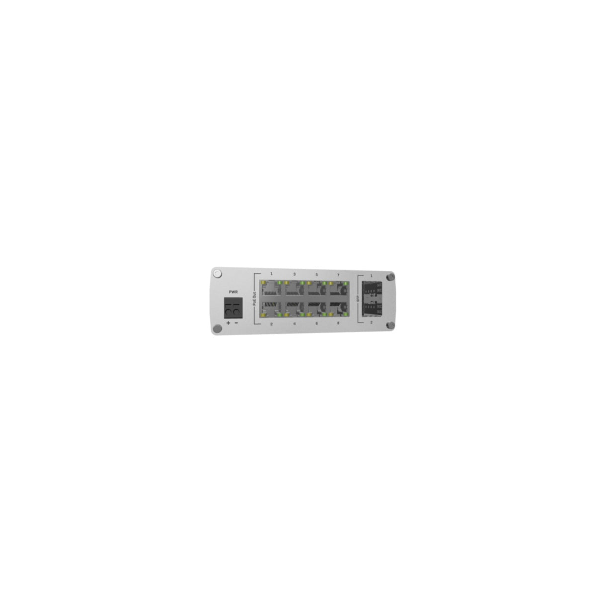 Teltonika TSW200 8-port Switch 8x10/100/1000 + 2xGigabit SFP