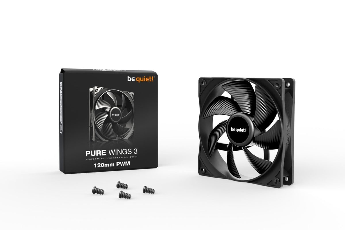 PC- Gehäuselüfter Be Quiet Pure Wings 3 120mm PWM black BL105, Bild 3