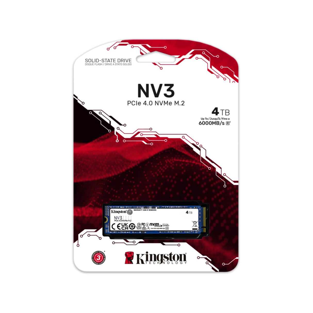 SSD Kingston NV3 4TB Kingston SNV3S/4000G M.2 PCIe 4.0 NVMe
