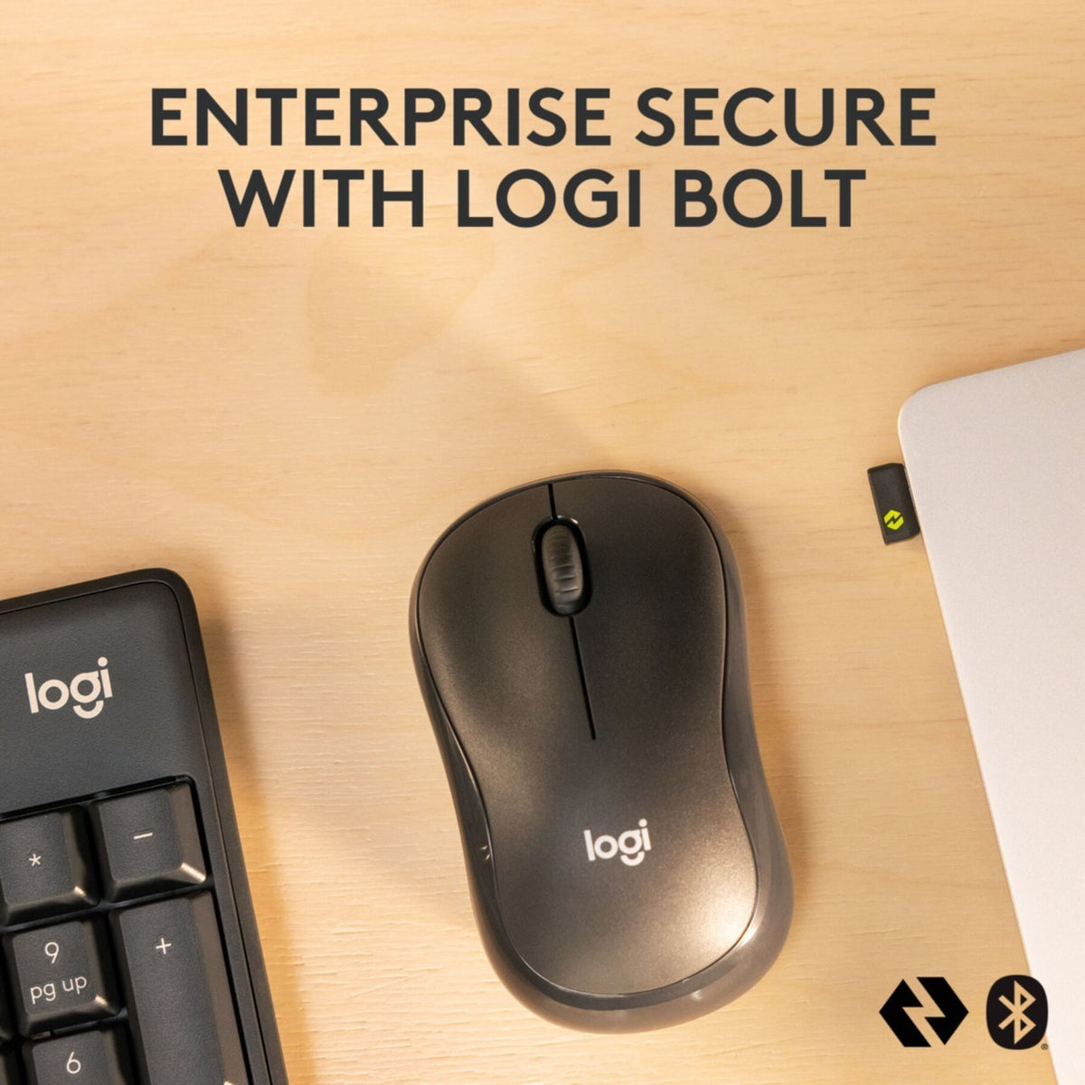 Keyboard & Mouse Logitech MK370 Combo for Business - graphite - DE - Tastatur - Bluetooth (920-012065), Bild 3