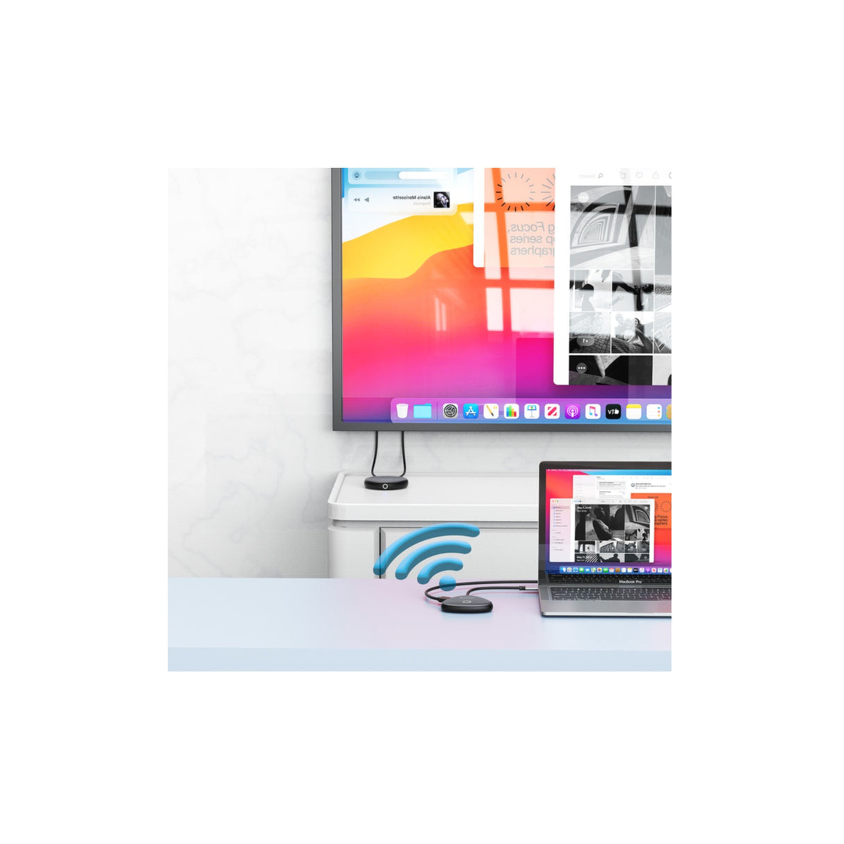 Verbatim Drahtloser USB-C 4K Monitor Adapter mit HUB WDA-02 32147