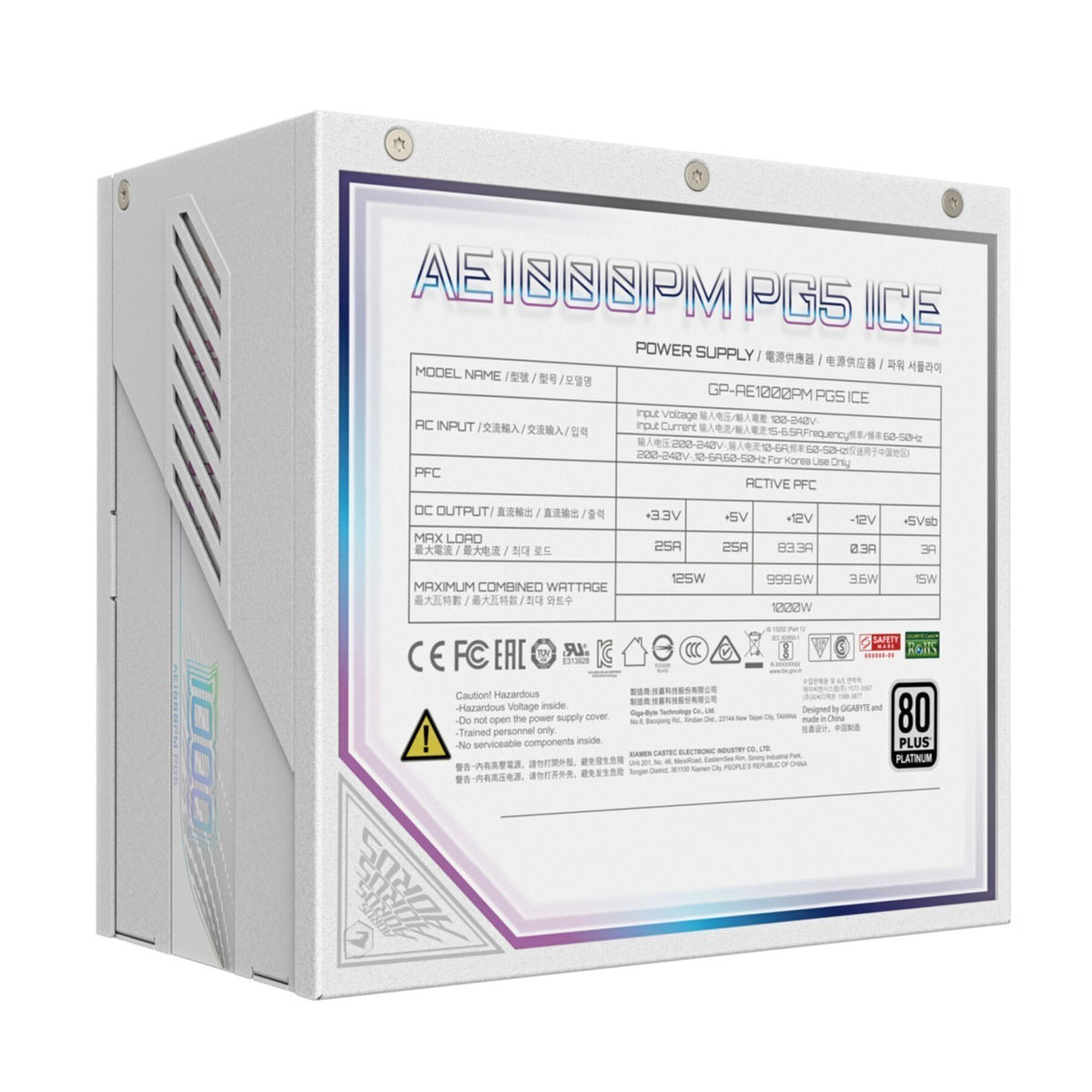 PC- Netzteil Gigabyte AORUS ELITE P1000W - 1000W Platinum White, Bild 7