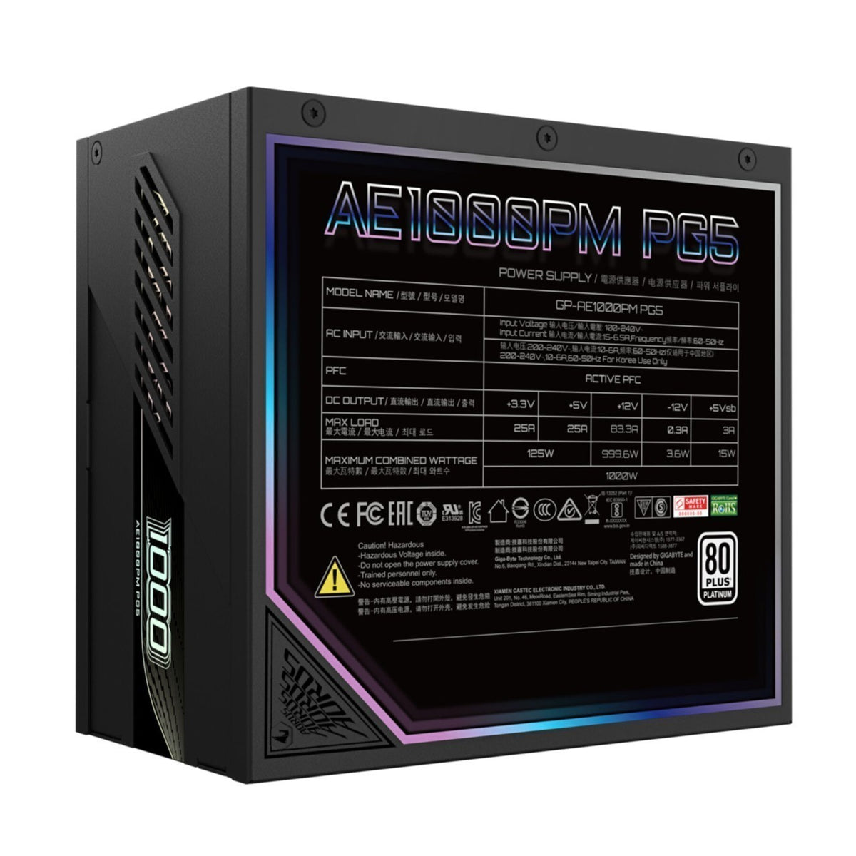 PC- Netzteil Gigabyte AORUS ELITE P1000W 1000W Platinum, Bild 7