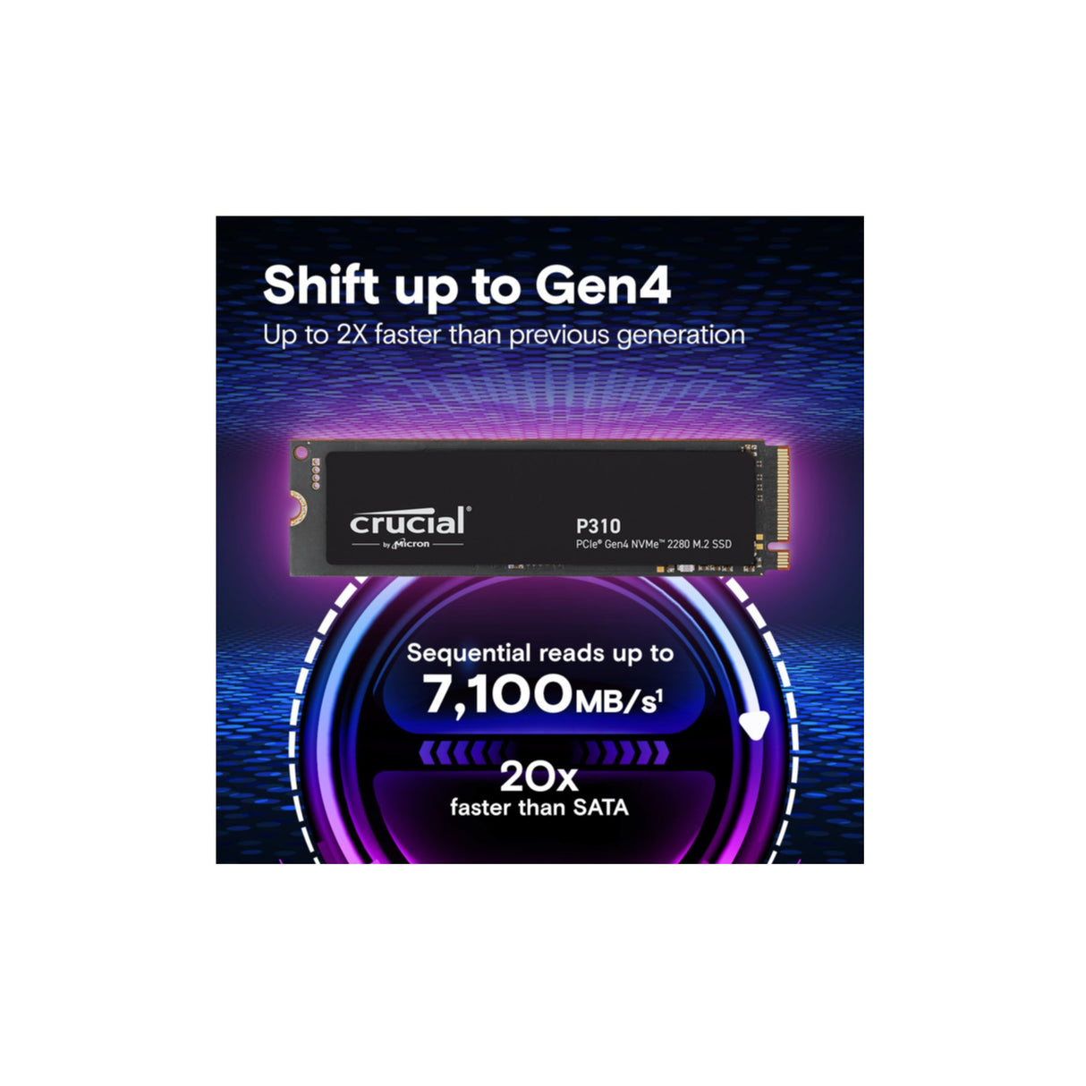 SSD Crucial 2TB P310 CT2000P310SSD8 PCIe M.2 NVME PCIe 4.0 x4