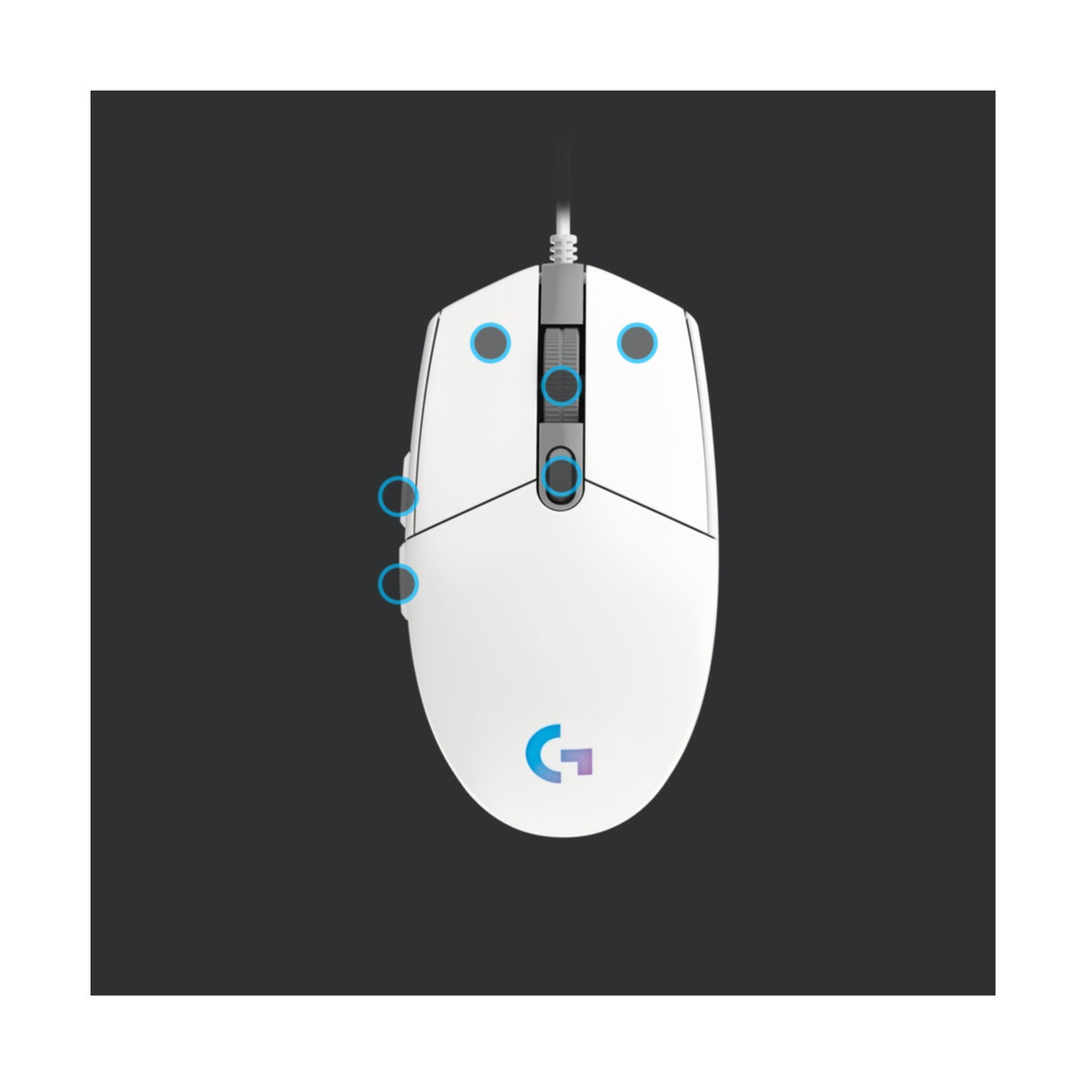 Mouse Logitech G G203 wired white (910-005797)