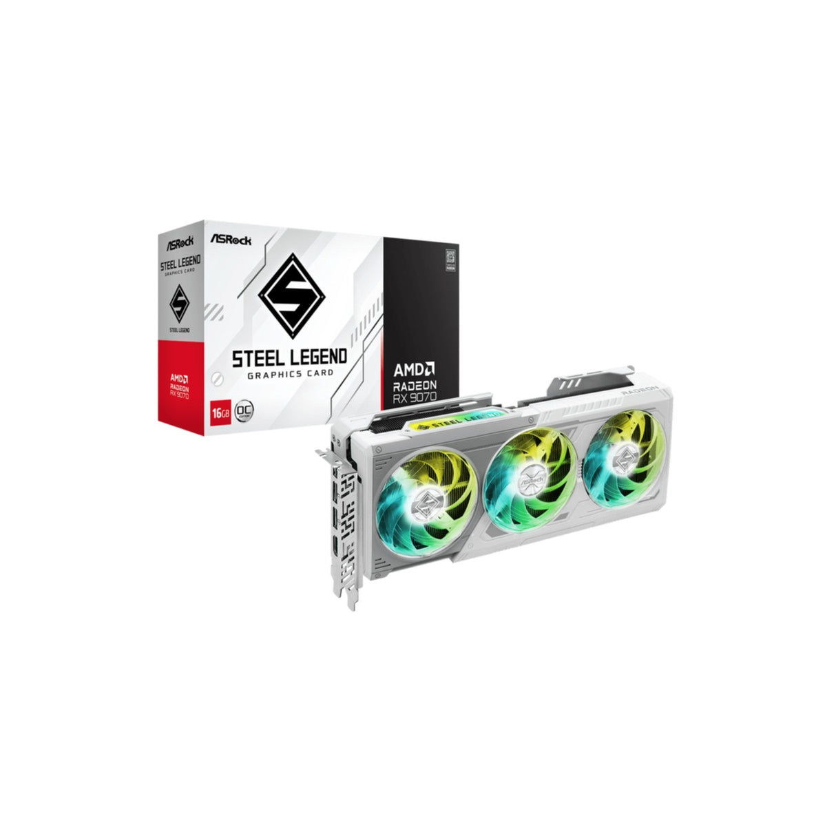 VGA ASRock Radeon RX 9070 16GB Steel Legend OC