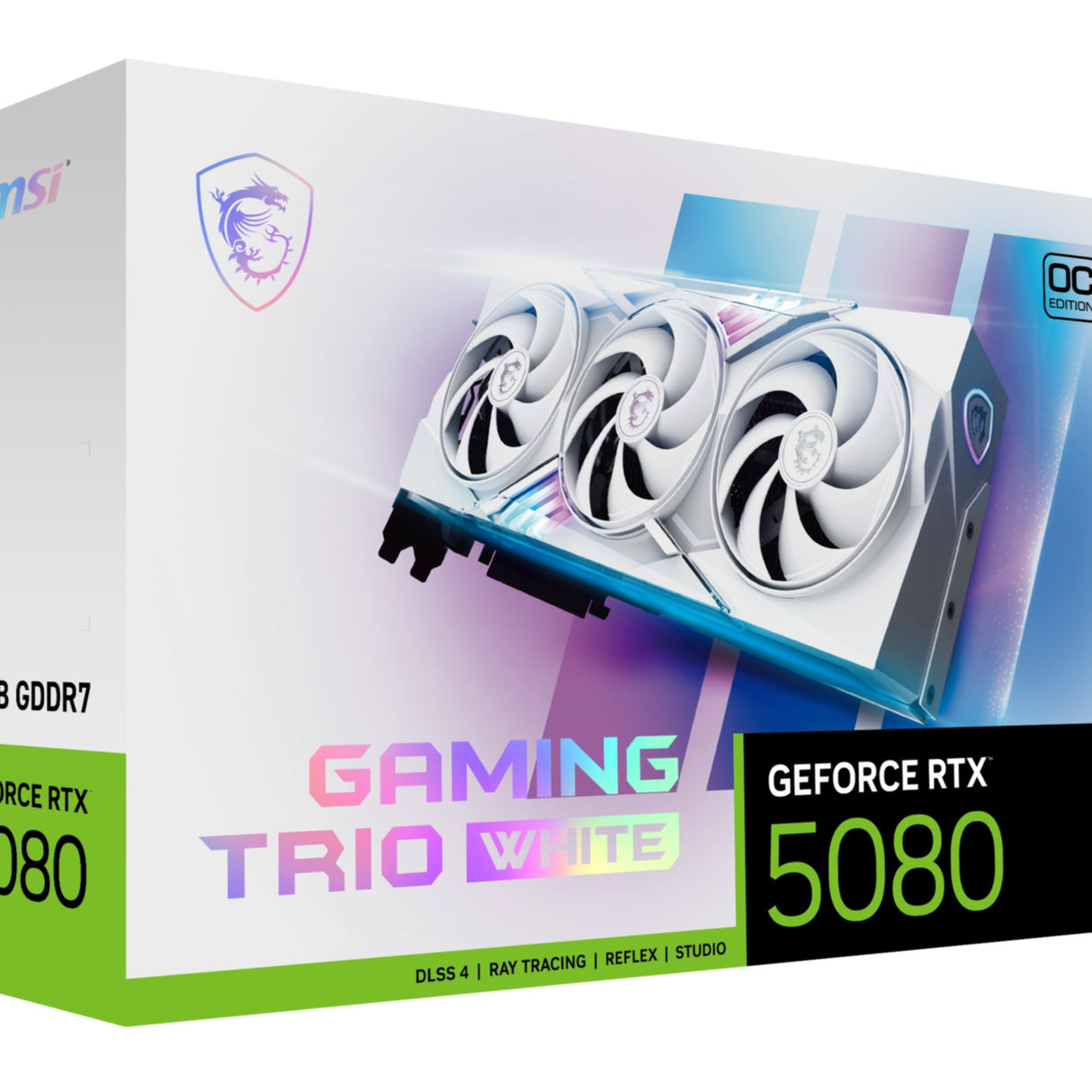 VGA MSI GeForce® RTX 5080 16GB GAMING TRIO OC WHITE