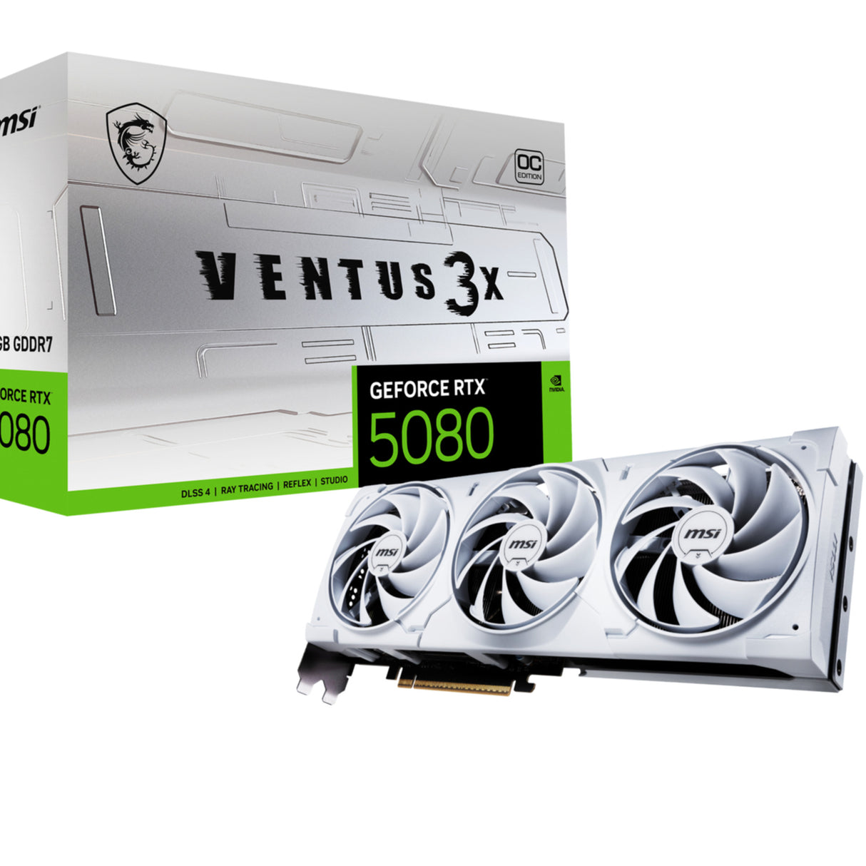 VGA MSI GeForce® RTX 5080 16GB VENTUS 3X OC WHITE