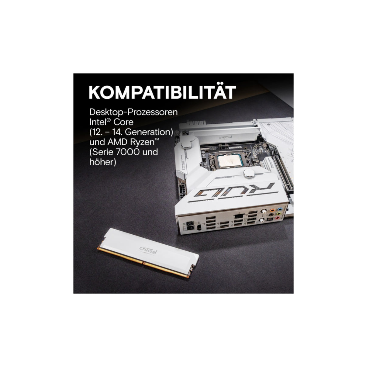 DDR5 32GB KIT 2x16GB PC 6000 Crucial PRO Overclocking Edition CP2K16G60C36U5W weiß