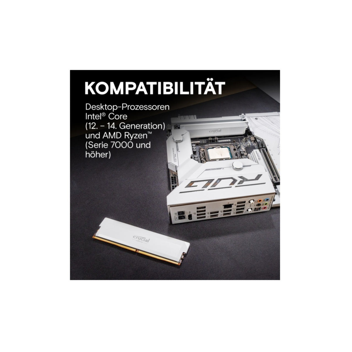DDR5 32GB KIT 2x16GB PC 6000 Crucial PRO Overclocking Edition CP2K16G60C36U5W weiß, Bild 4