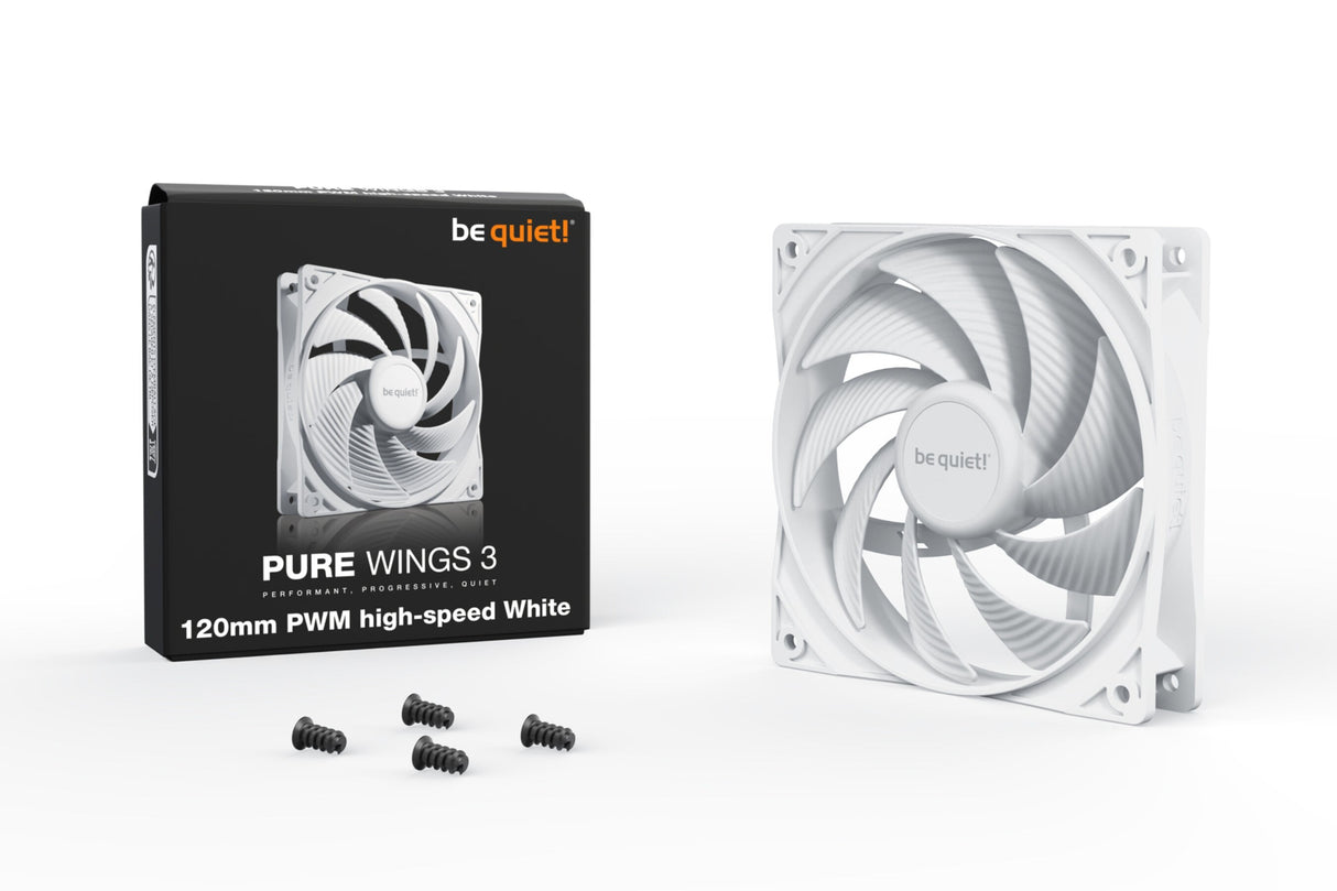 PC- Gehäuselüfter Be Quiet Pure Wings 3 high-speed PWM 120mm white BL111