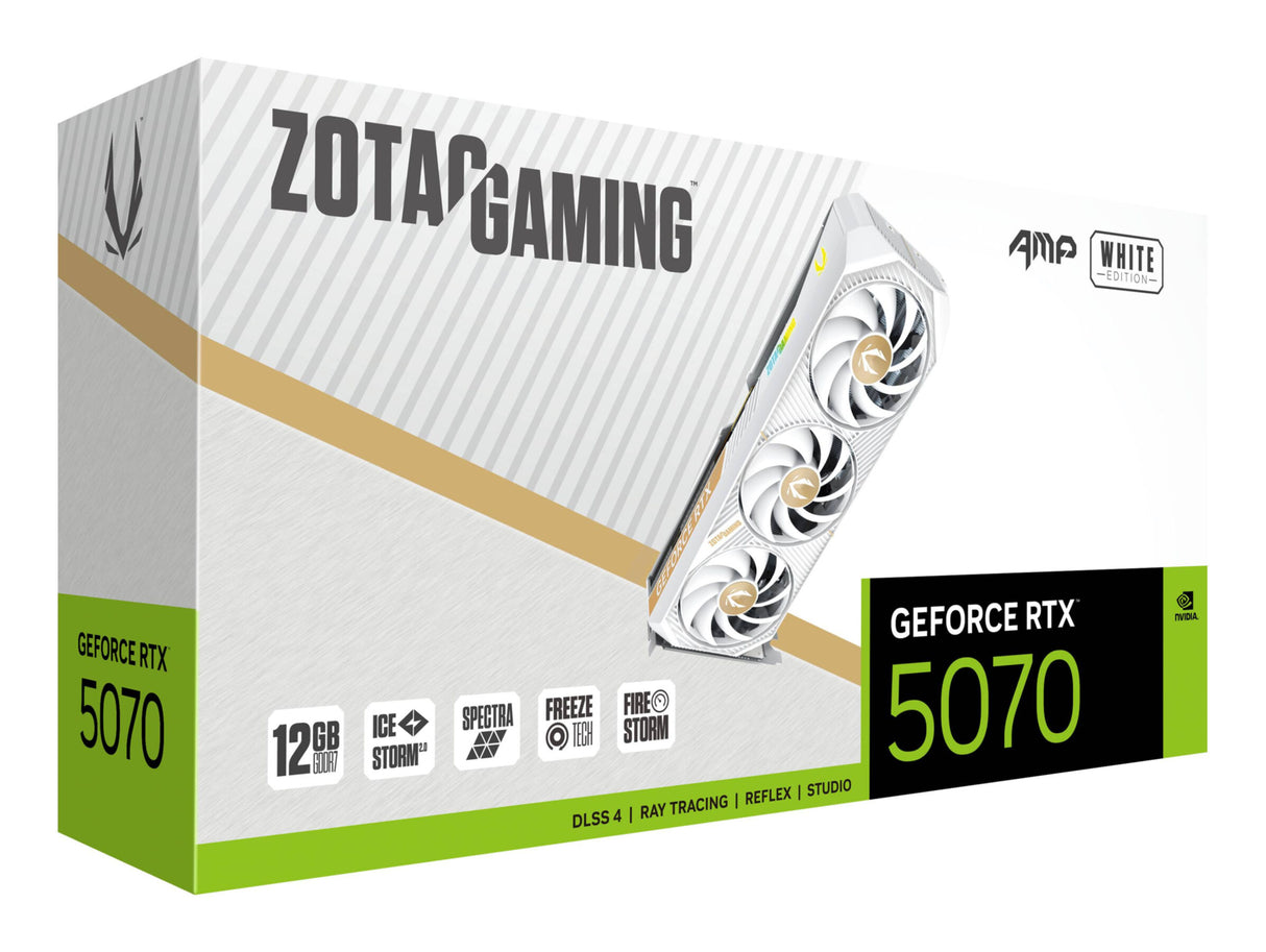 VGA ZOTAC GeForce® RTX 5070 12GB AMP WHITE EDITION