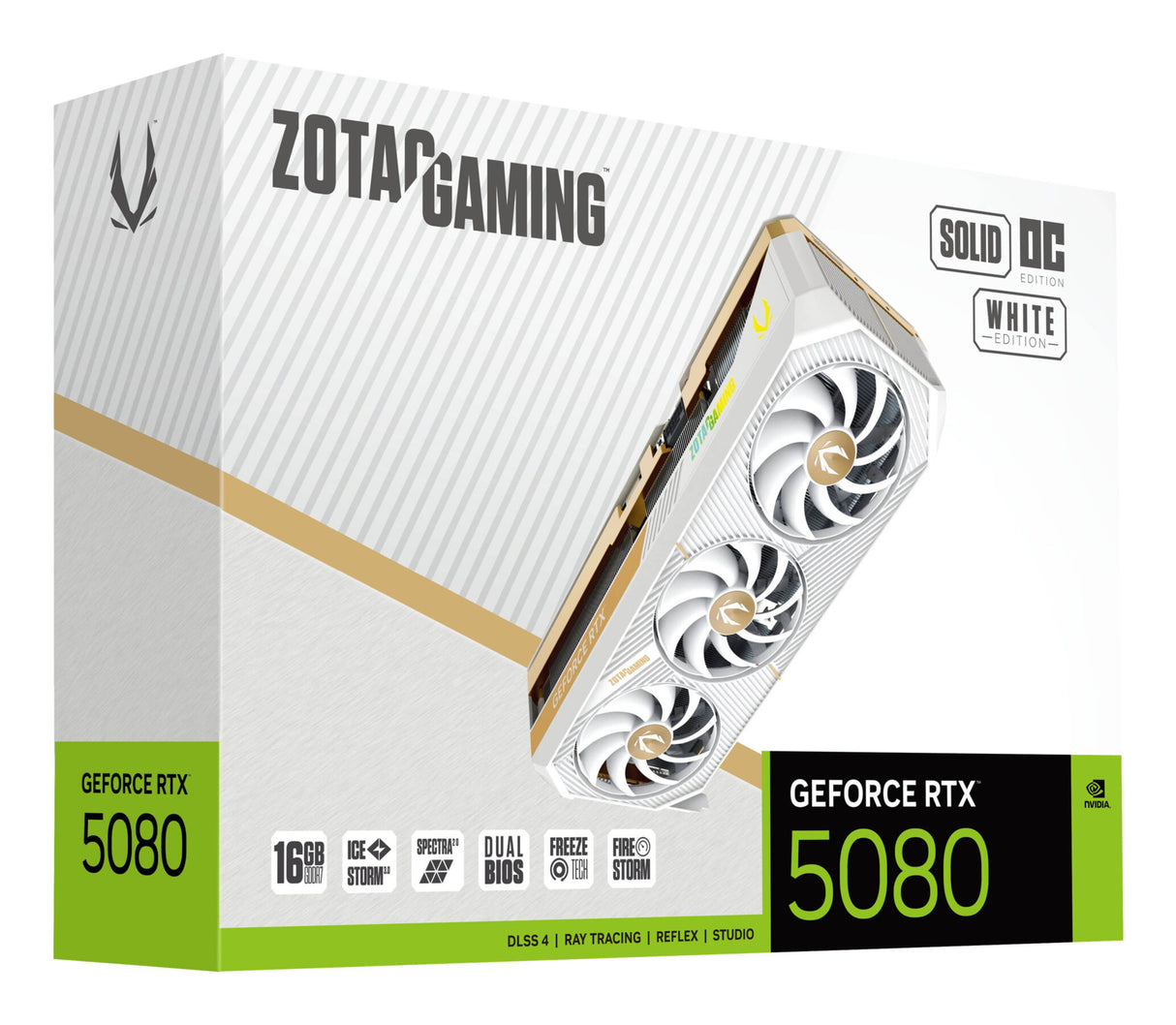 VGA ZOTAC GeForce® RTX 5080 16GB SOLID OC White Edition