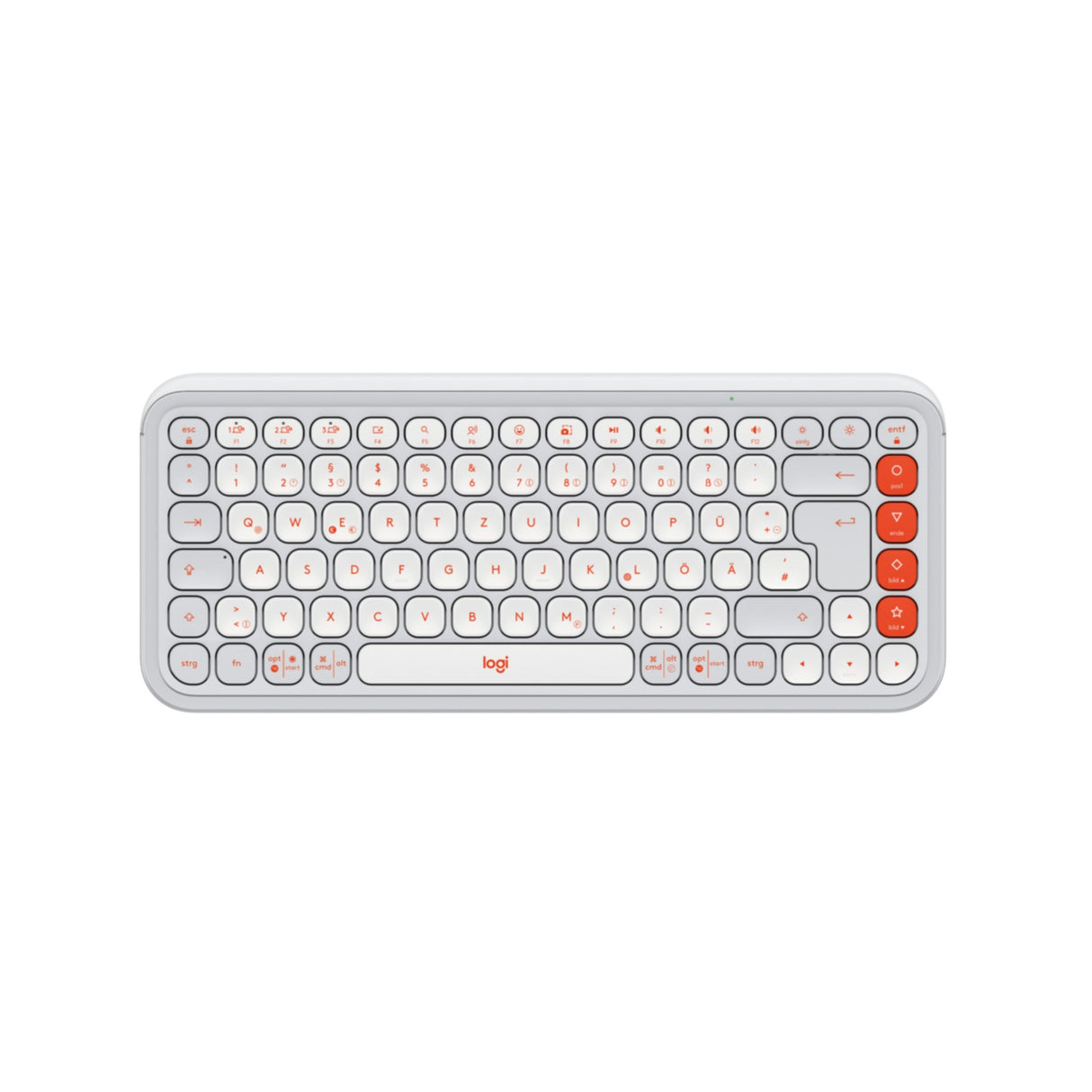 Keyboard Logitech POP Icon Keys Wireless White (DE) (920-013060)