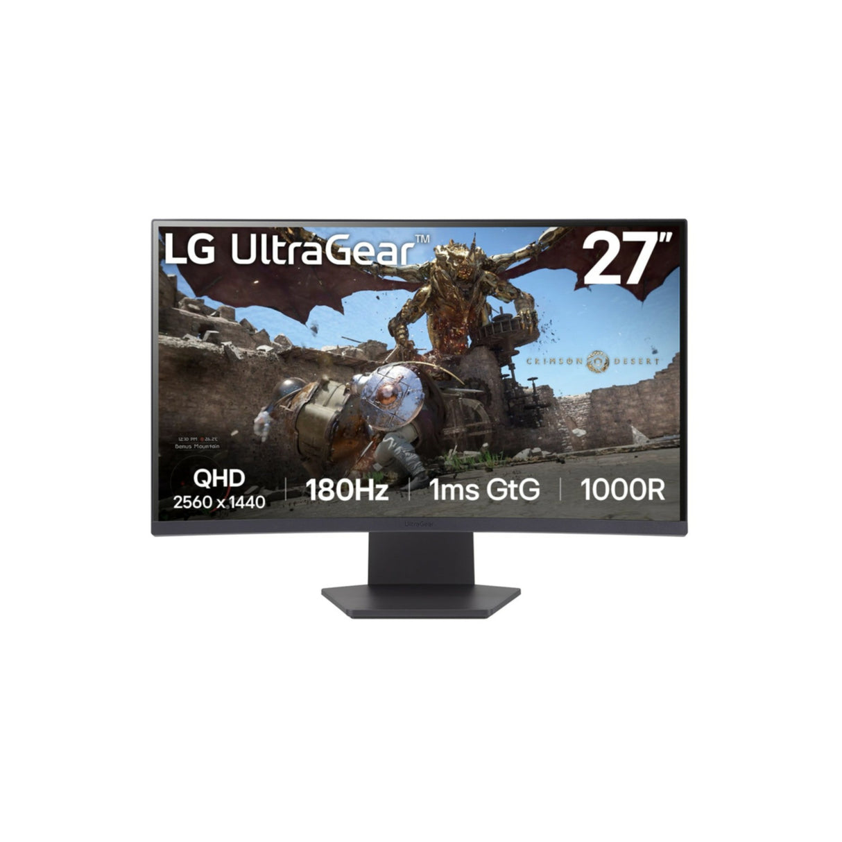 TFT LG UltraGear 27GS60QX-B 68.4 cm (27)LED,2xHDMI,DisplayPort,gebogen