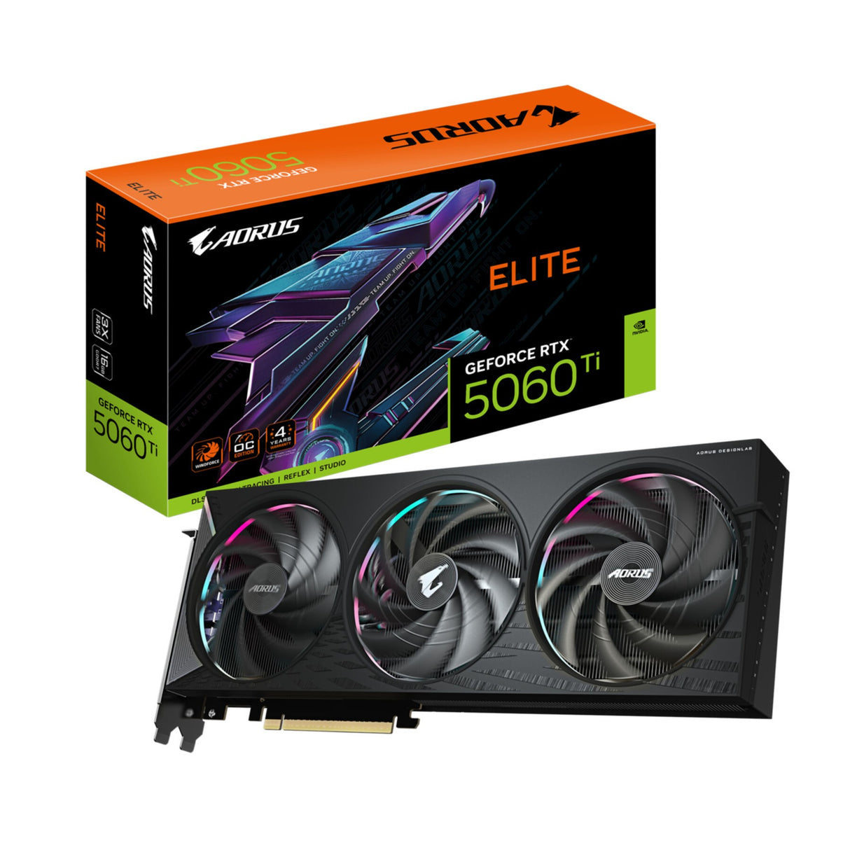 VGA Gigabyte GeForce® RTX 5060 TI 16GB Aorus Elite