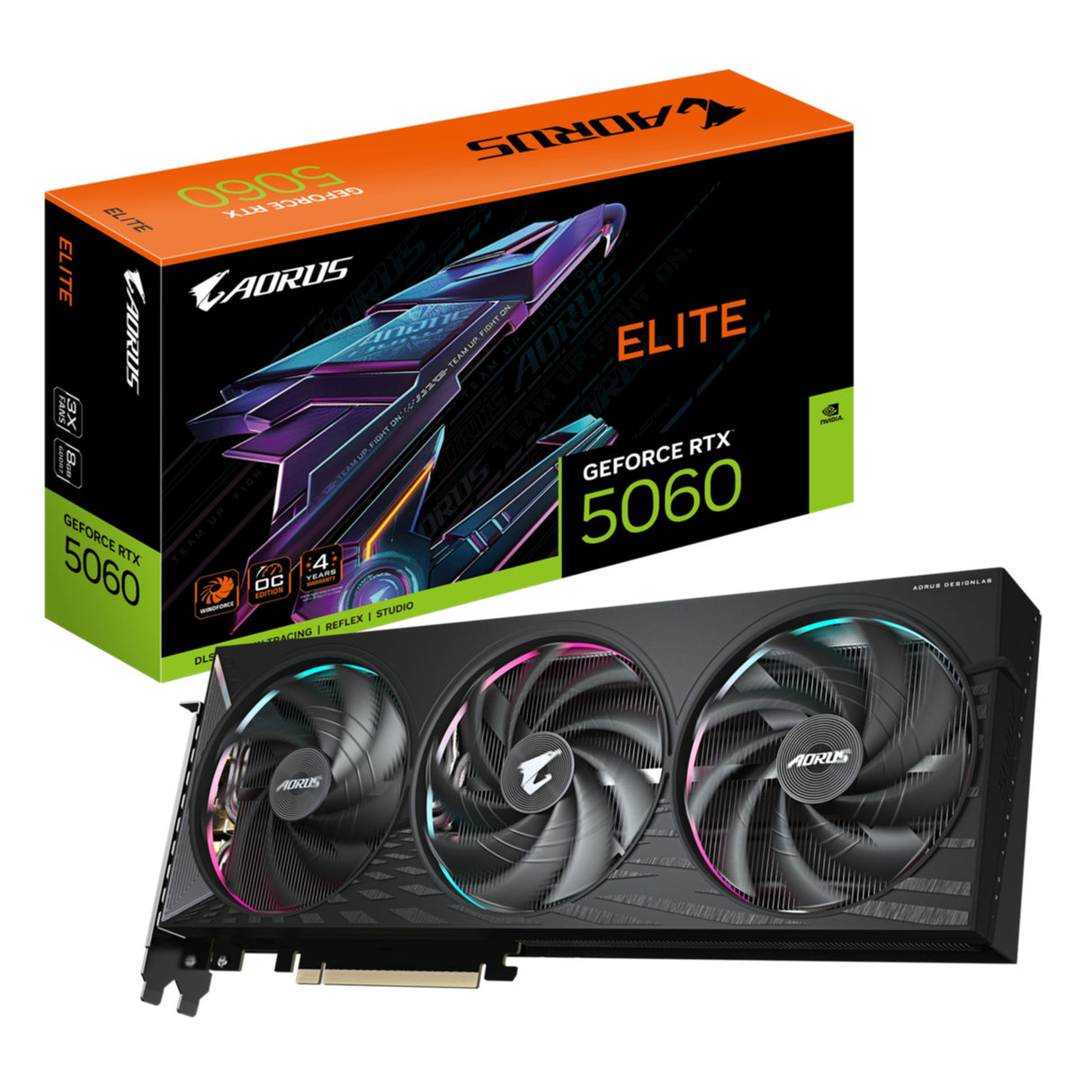 VGA Gigabyte GeForce® RTX 5060 8GB AORUS ELITE