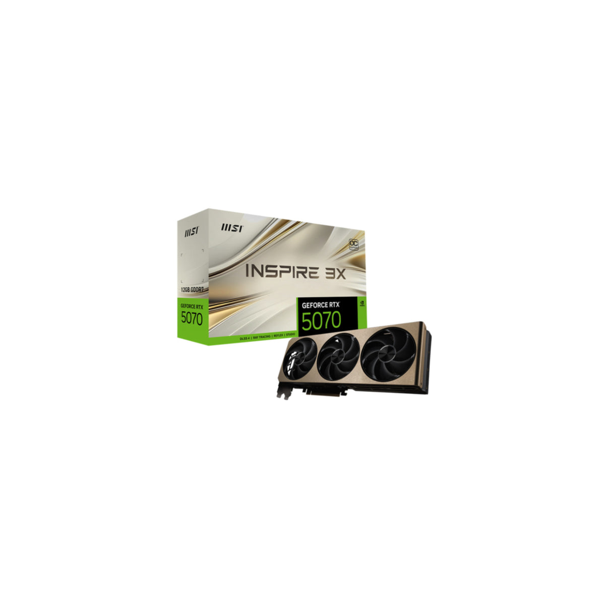 VGA MSI GeForce® RTX 5070 12GB INSPIRE 3X OC