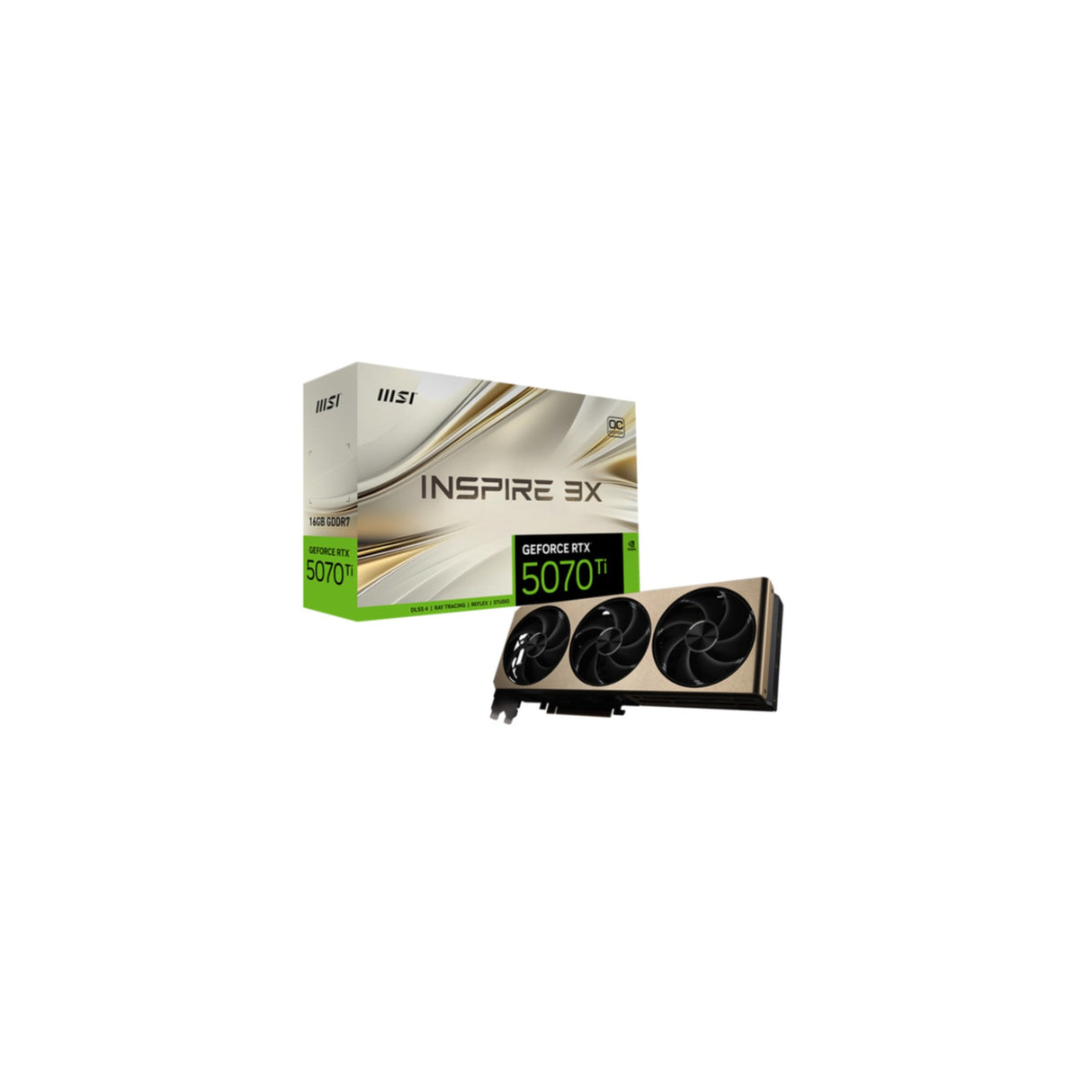 VGA MSI GeForce® RTX 5070 TI 16GB INSPIRE 3X OC