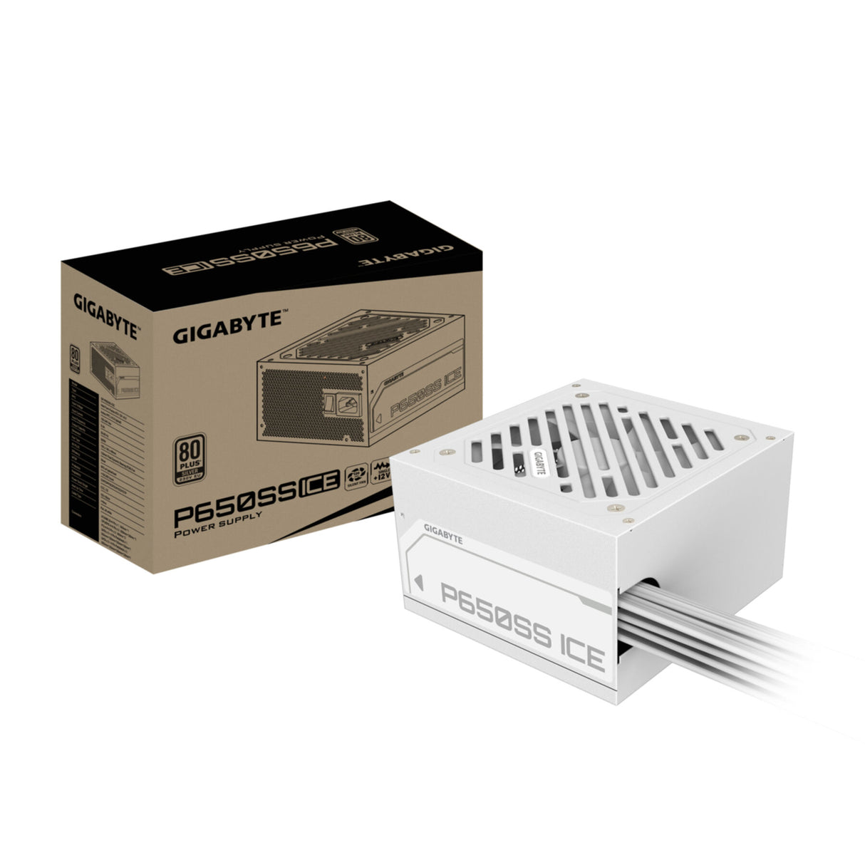 PC- Netzteil Gigabyte P650SS ICE 650W GP-P650SS White Bulk