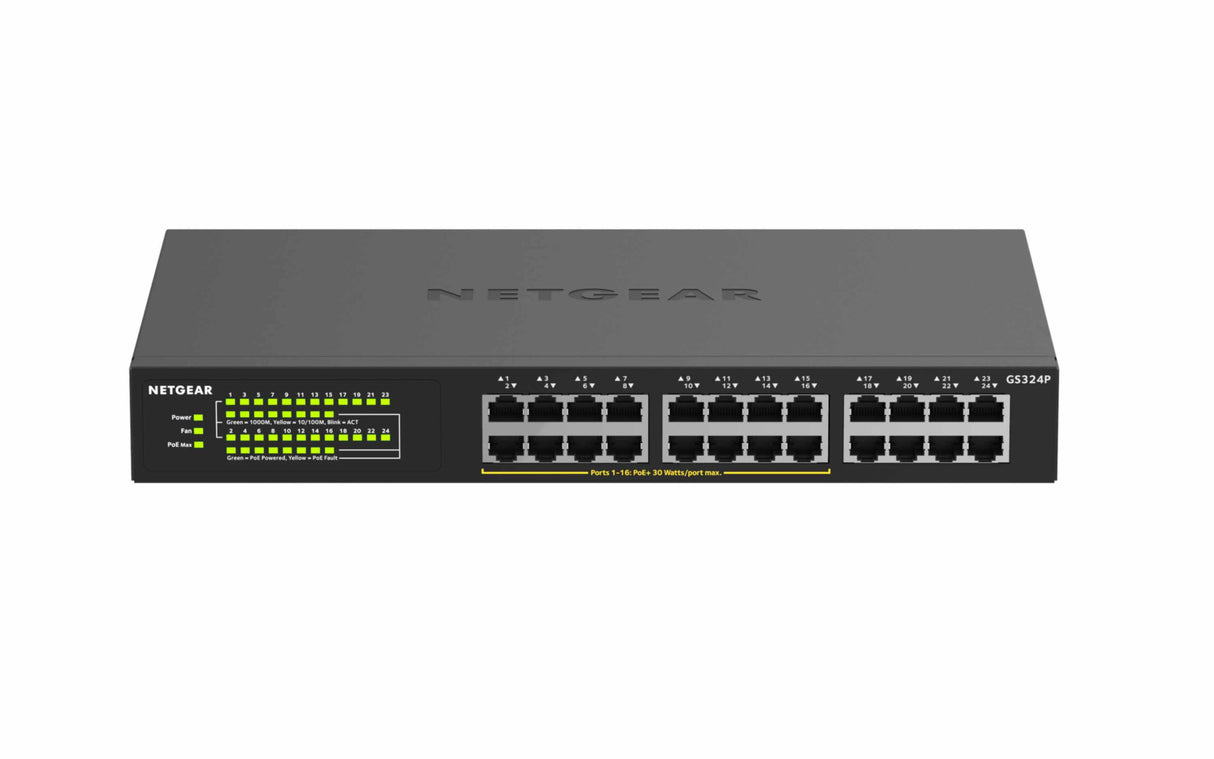 NETGEAR Switch 16-port 10/100/1000 GS324P-100EUS