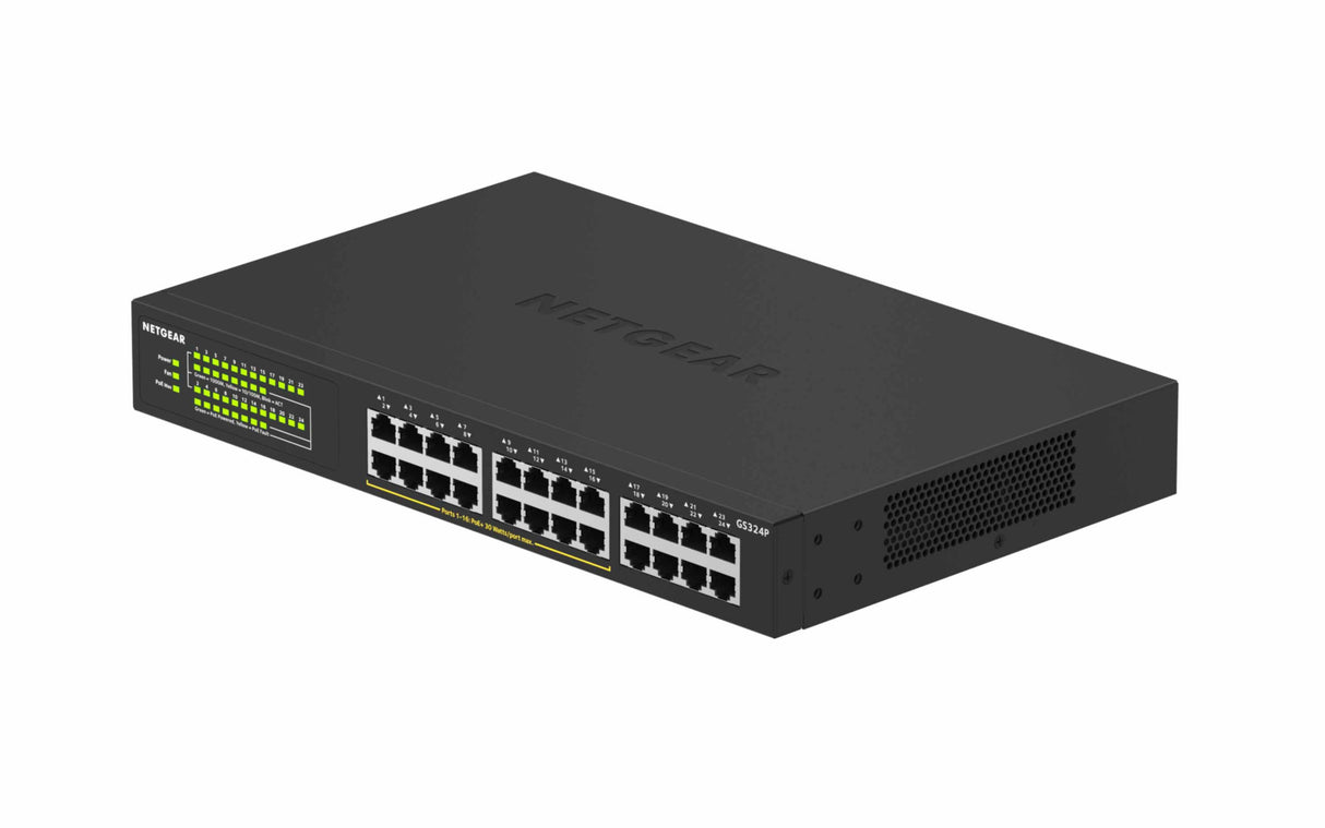 NETGEAR Switch 16-port 10/100/1000 GS324P-100EUS