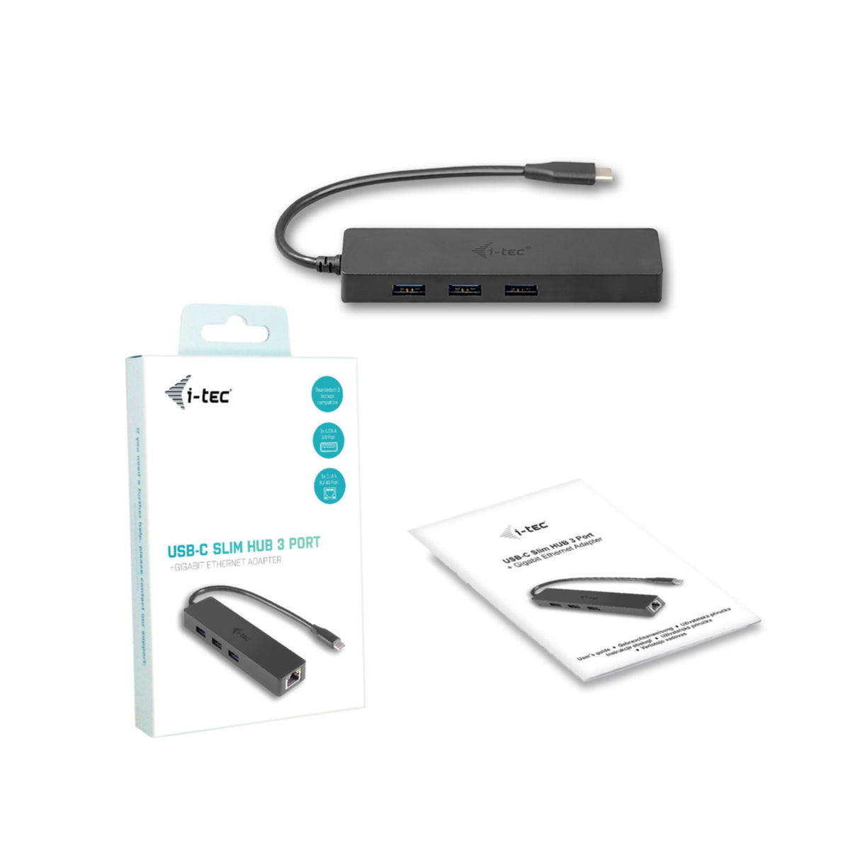 i-tec USB-C Slim HUB 3-Port mit Gigabit Ethernet Adapter
