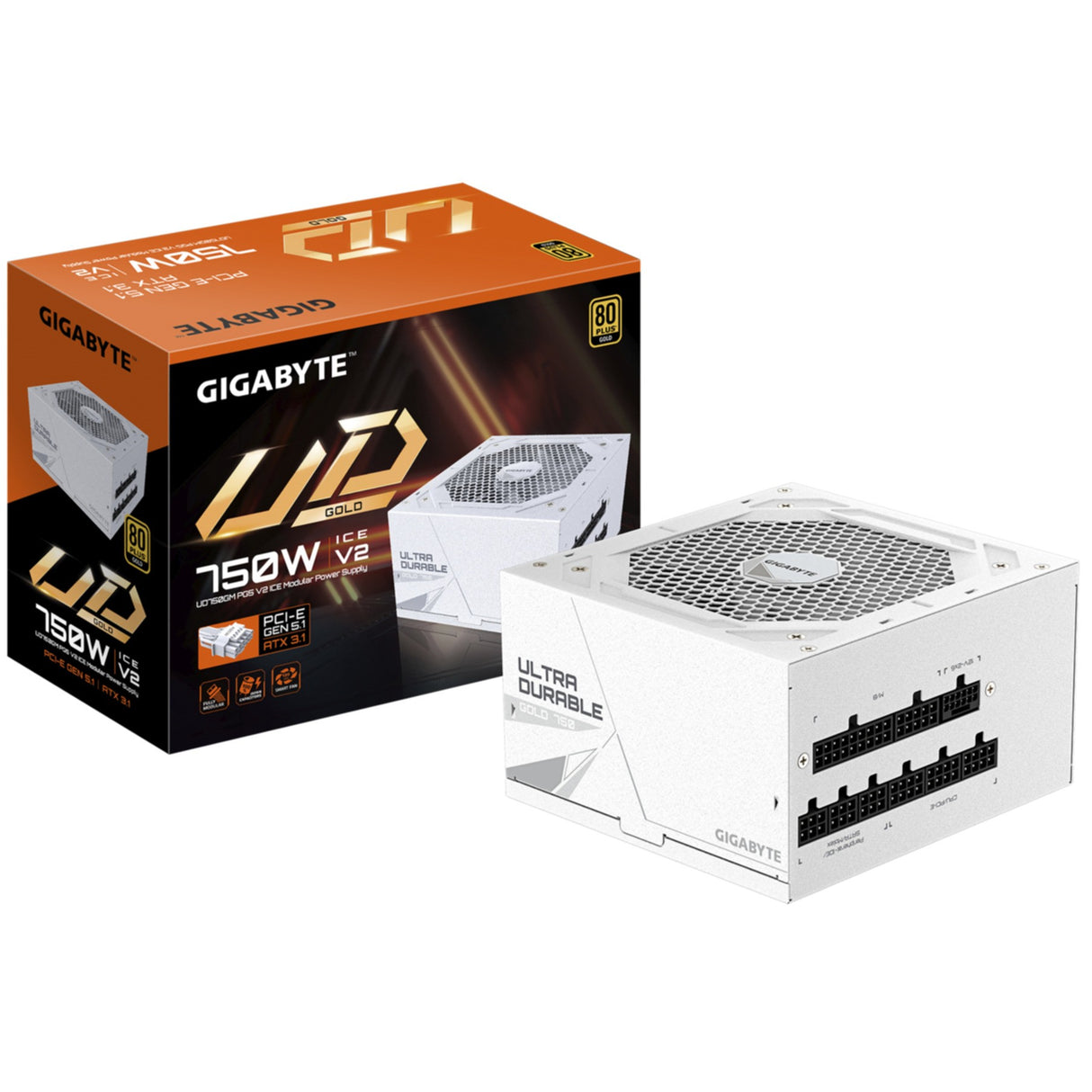 PC- Netzteil Gigabyte GP-UD750GM PG5 ICE 750W Gold White