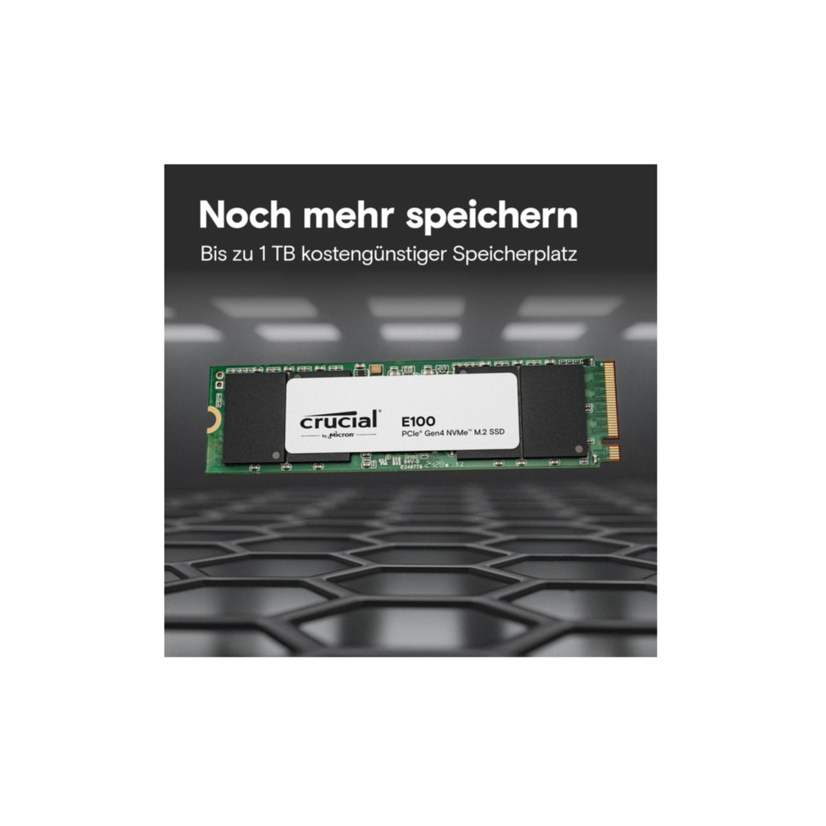 SSD Crucial 2TB E100 CT2000E100SSD8 PCIe M.2 NVME PCIe 4.0 x4, Bild 3