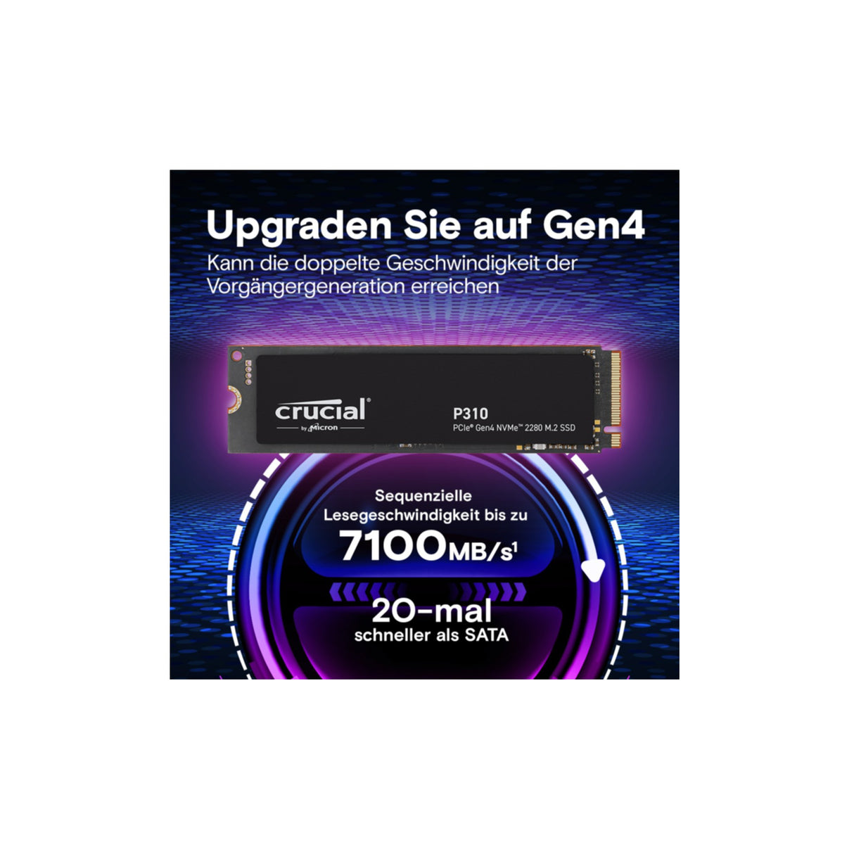 SSD Crucial 4TB P310 CT4000P310SSD8 PCIe M.2 NVME PCIe 4.0 x4