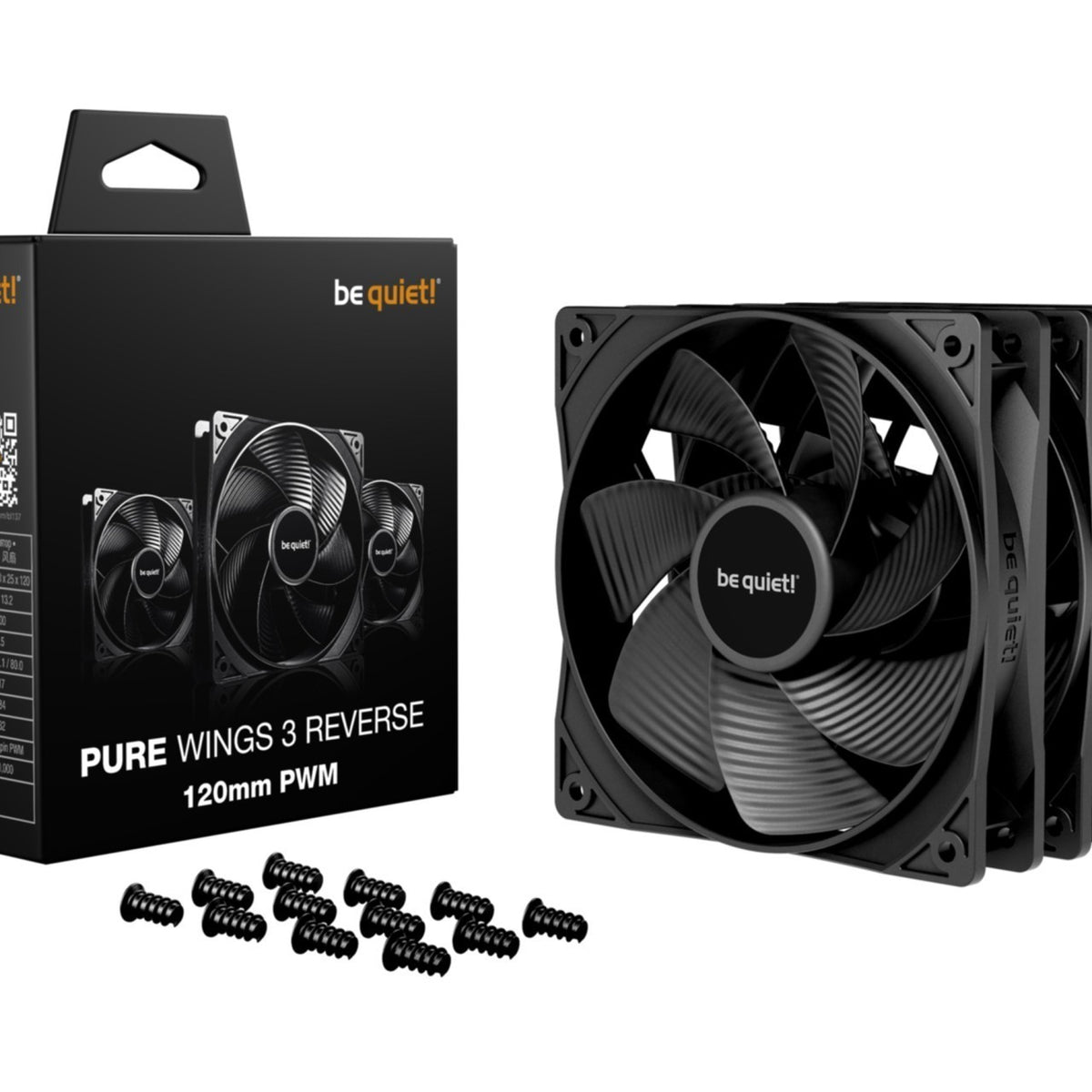 PC- Gehäuselüfter Be Quiet Pure Wings 3 120mm Reverse 3er Pack PWM black BL137, Bild 3