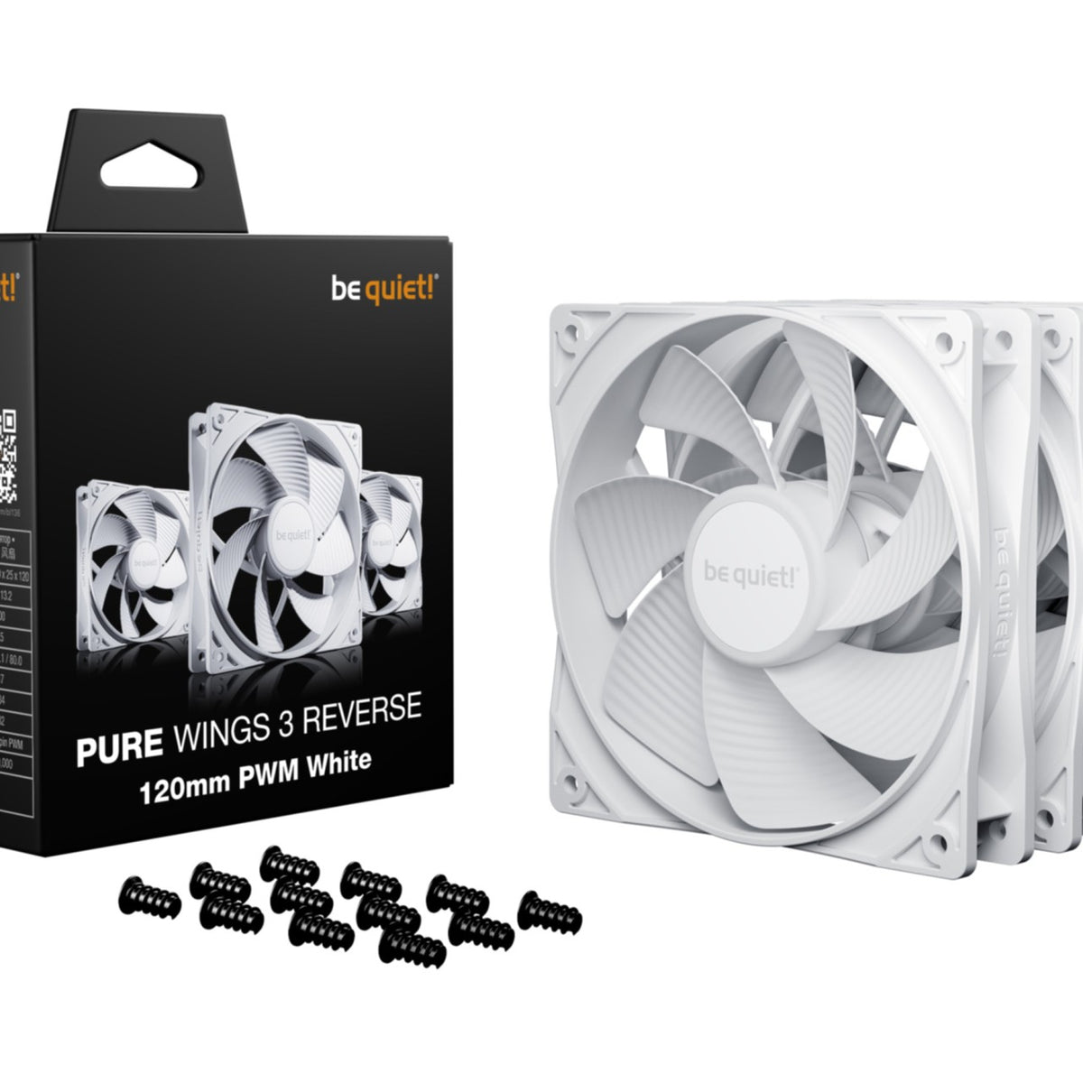 PC- Gehäuselüfter Be Quiet Pure Wings 3 120mm Reverse 3er Pack PWM white BL136, Bild 3