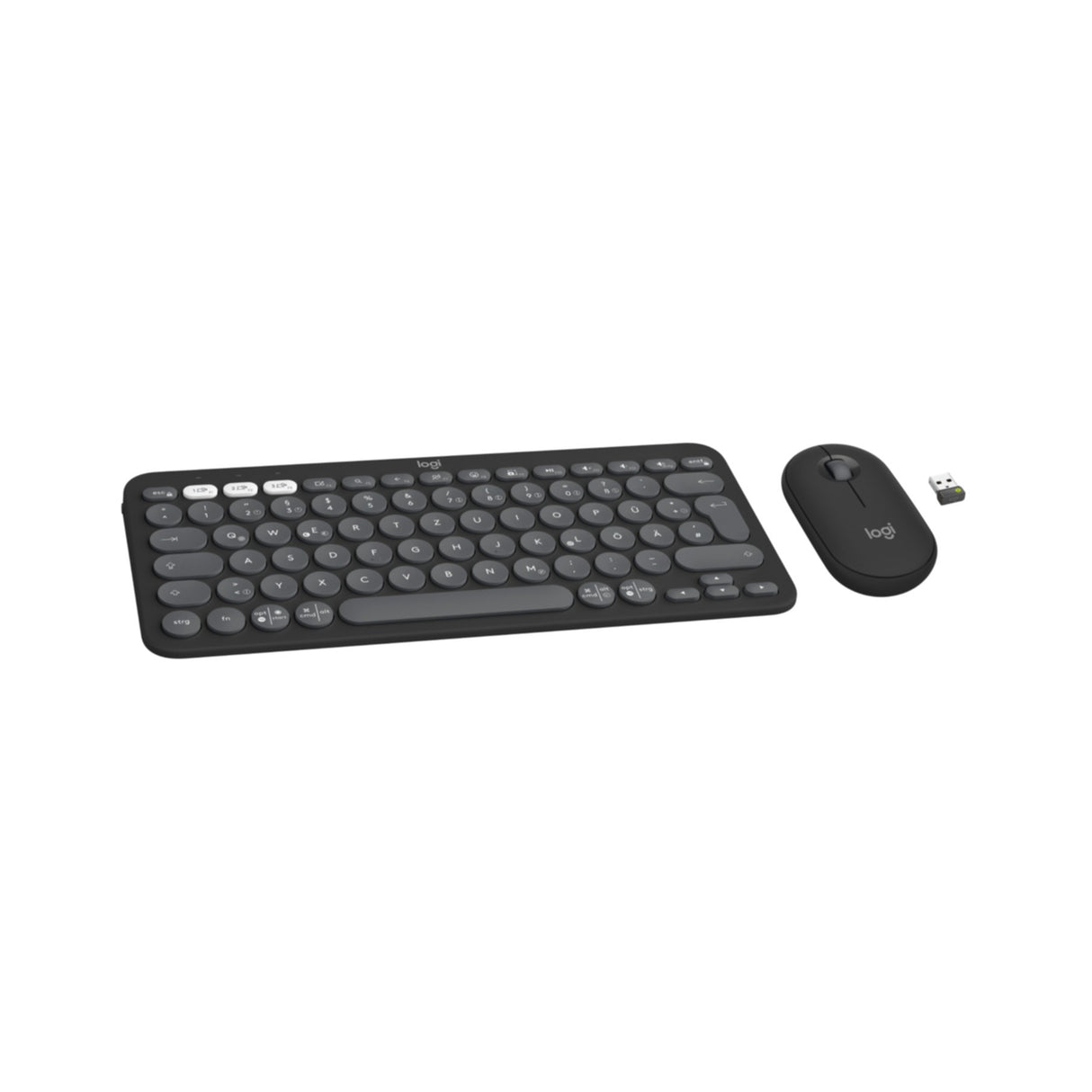 Keyboard & Mouse Logitech Wireless Combo Pebble 2 graphite (DE) (920-012203)