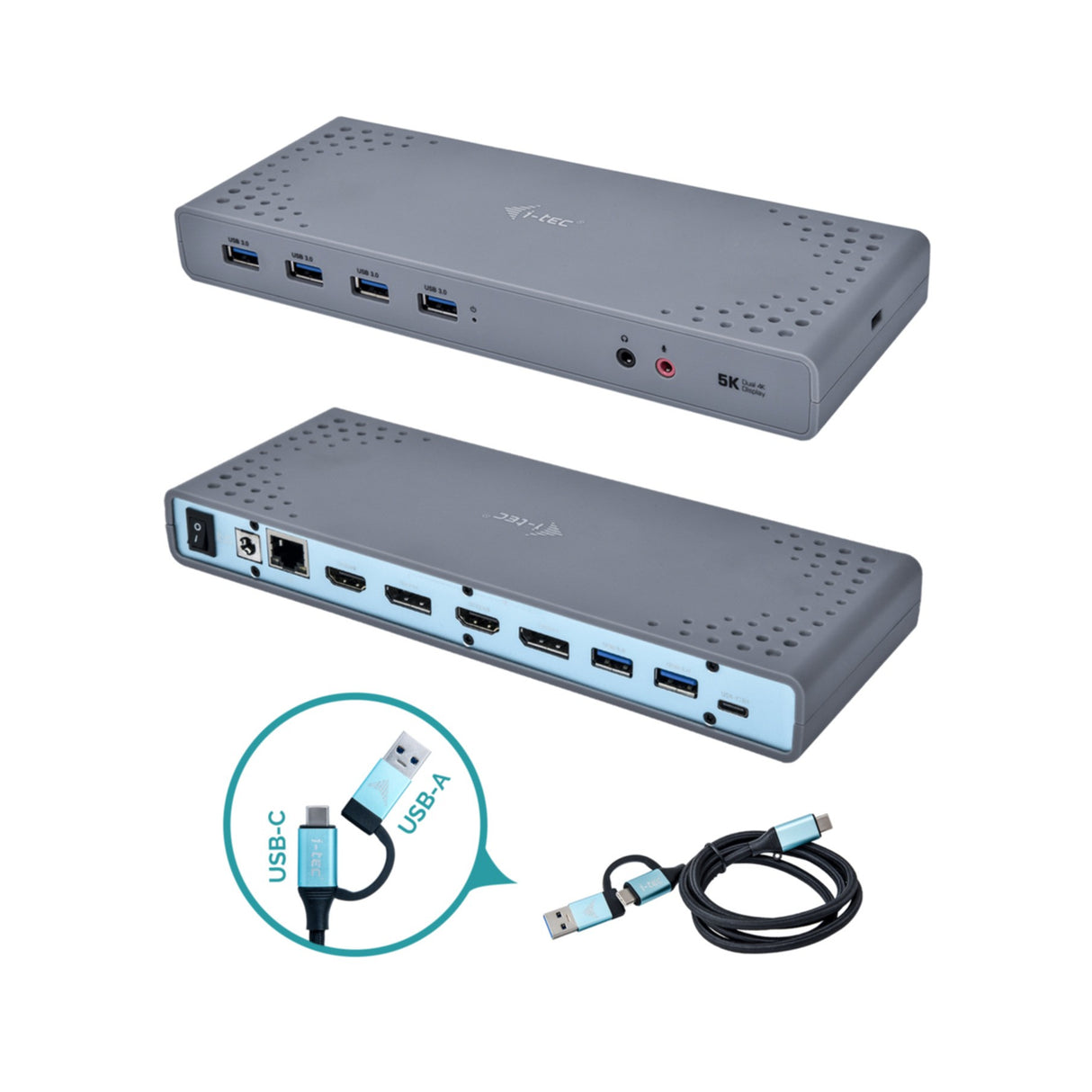 i-tec USB-C Video Docking Station USB-C / USB-A 3.0 CADUAL4KDOCK